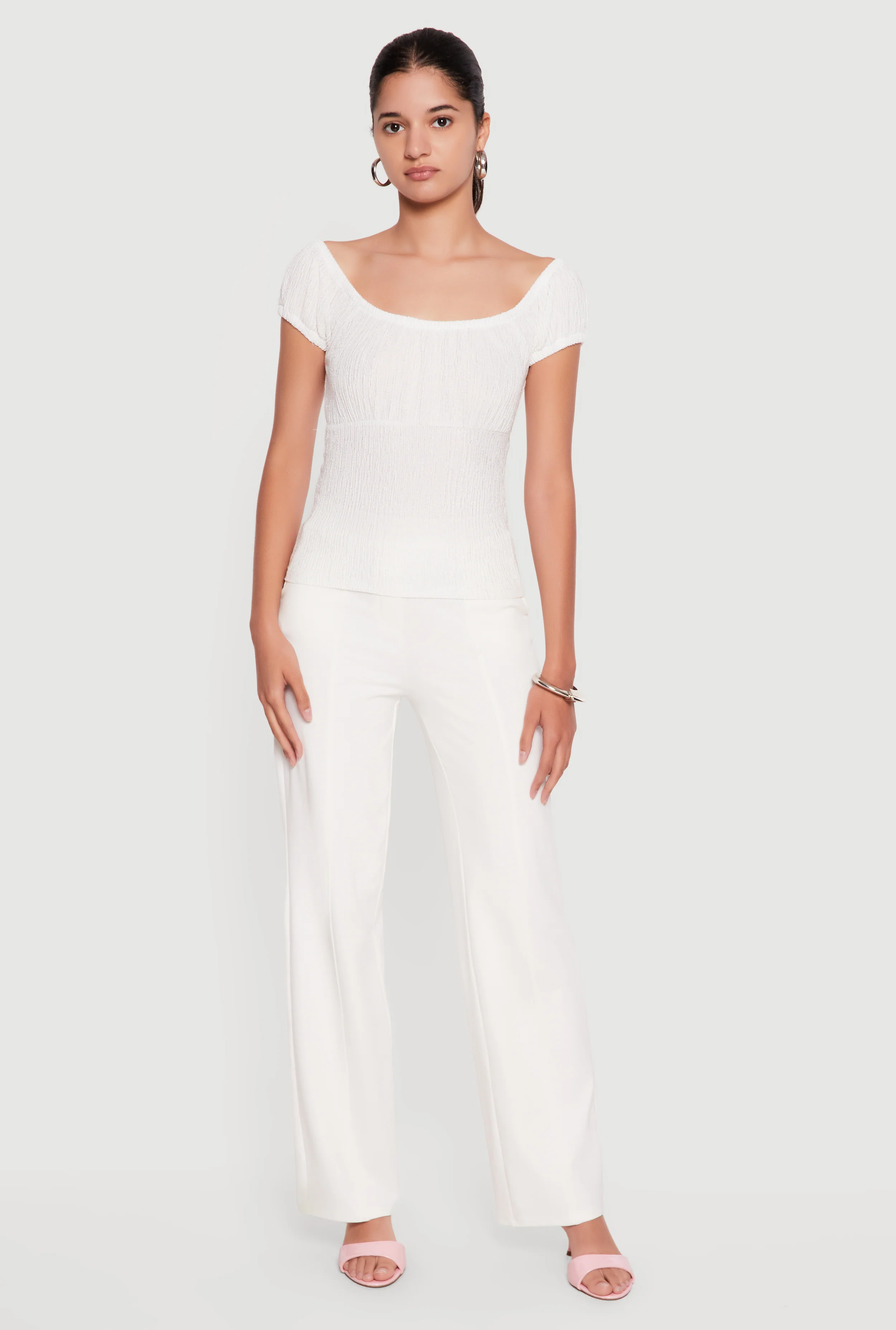 Off The Shoulder Puff Sleeve Blouse