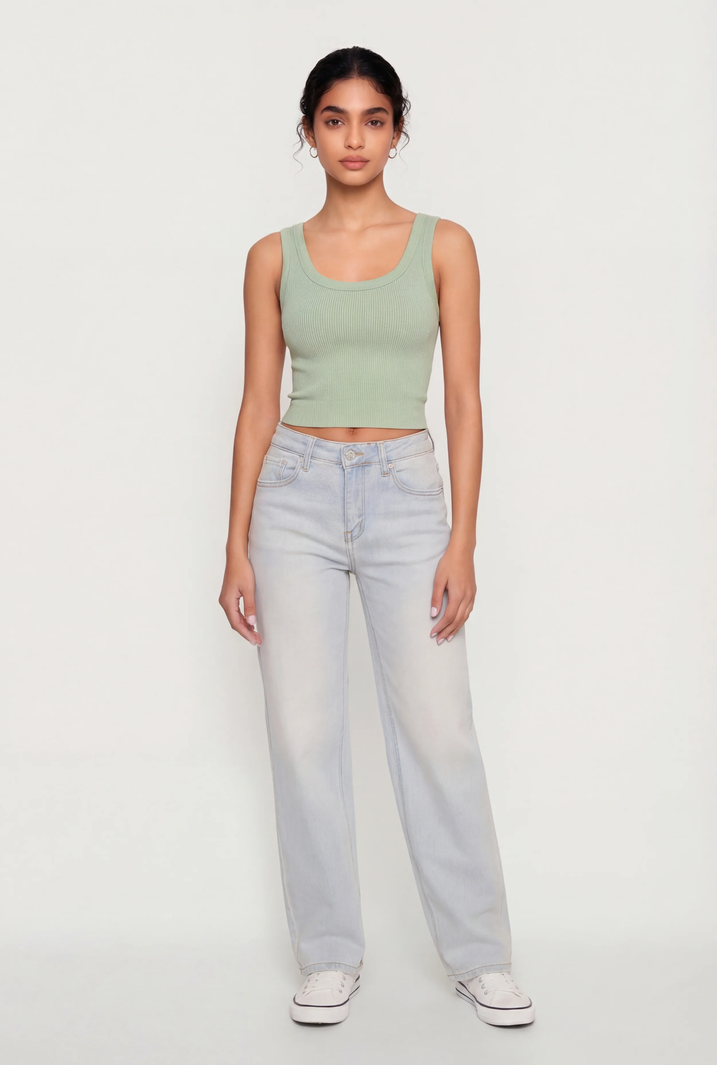 Scoop Neck Seamless Cropped Tank Top