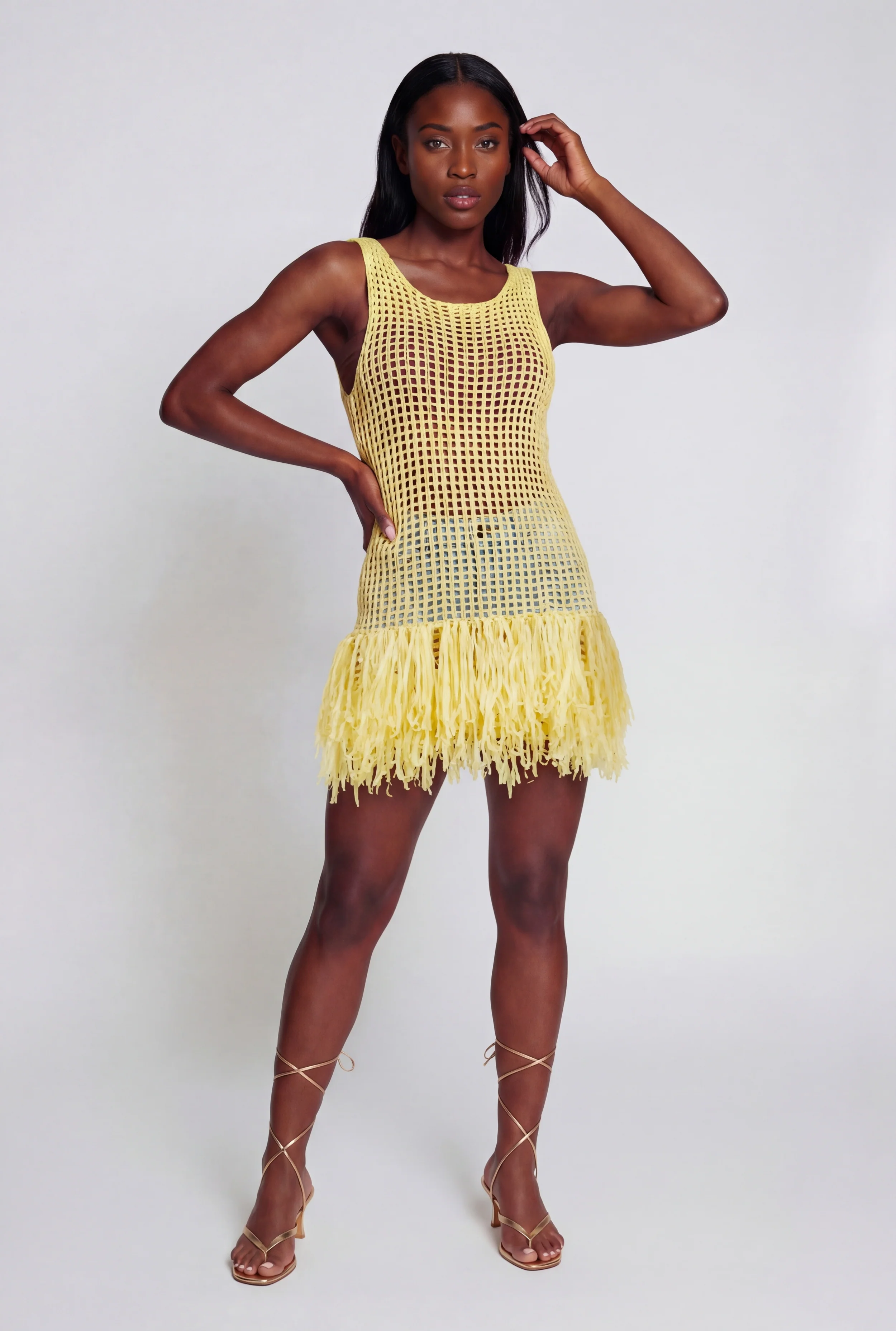 Crochet Fringe Hem Tank Top