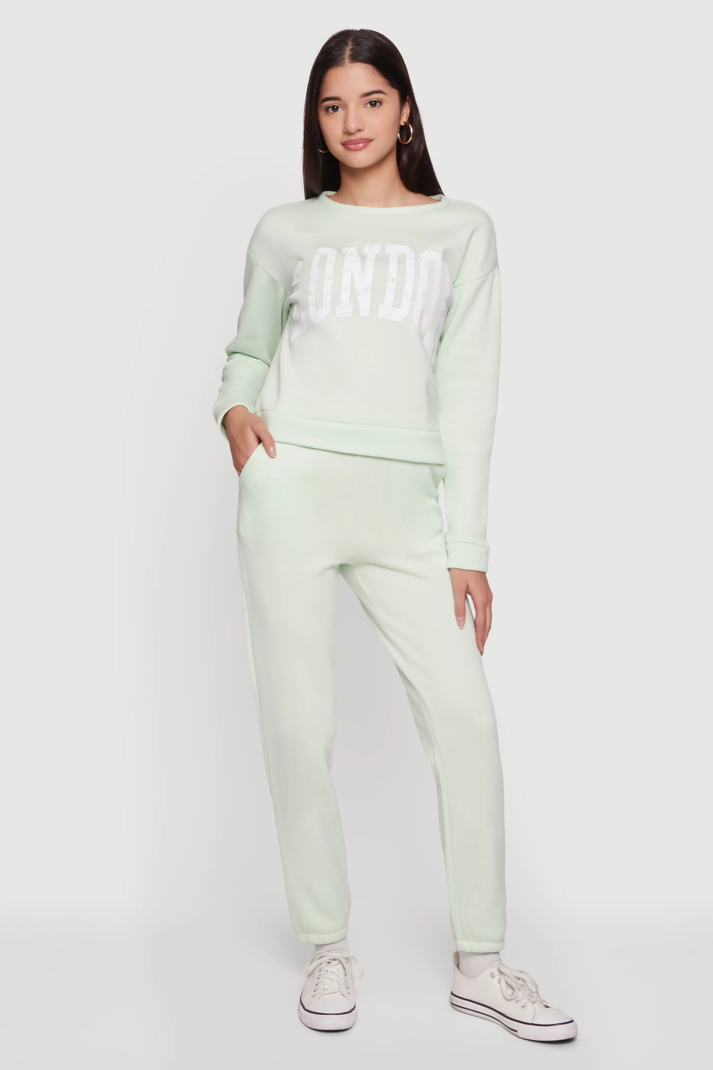 Solid Pull On Sweatpants