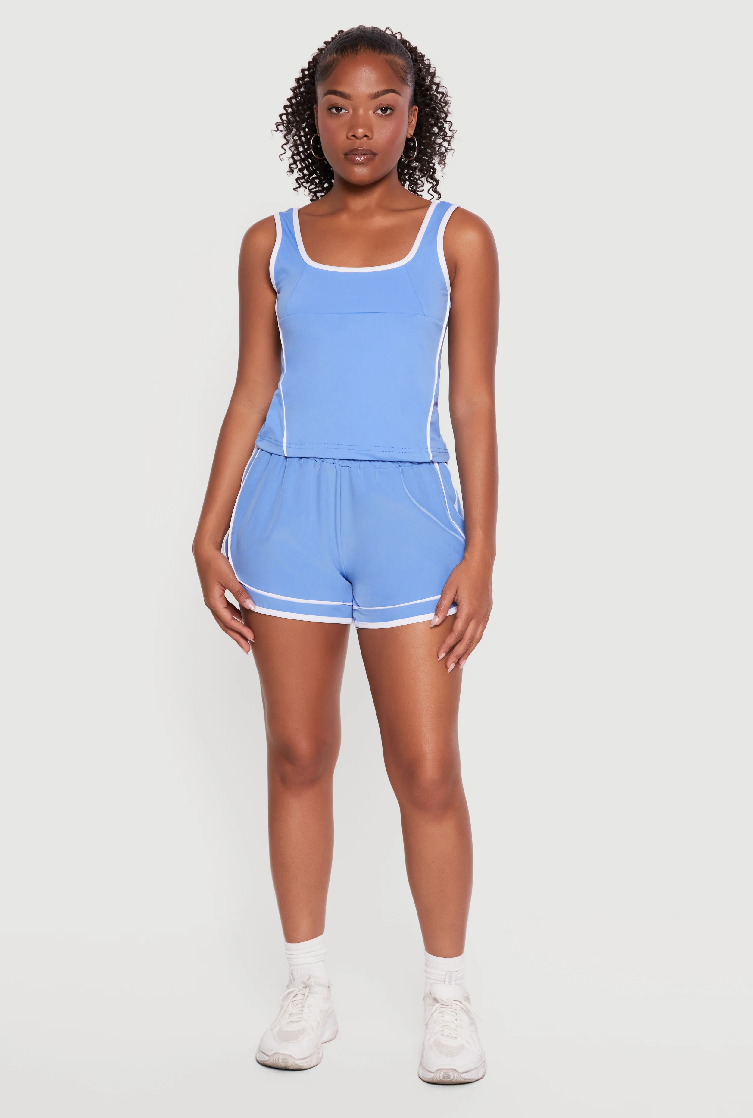 Contrast Piping Active Shorts