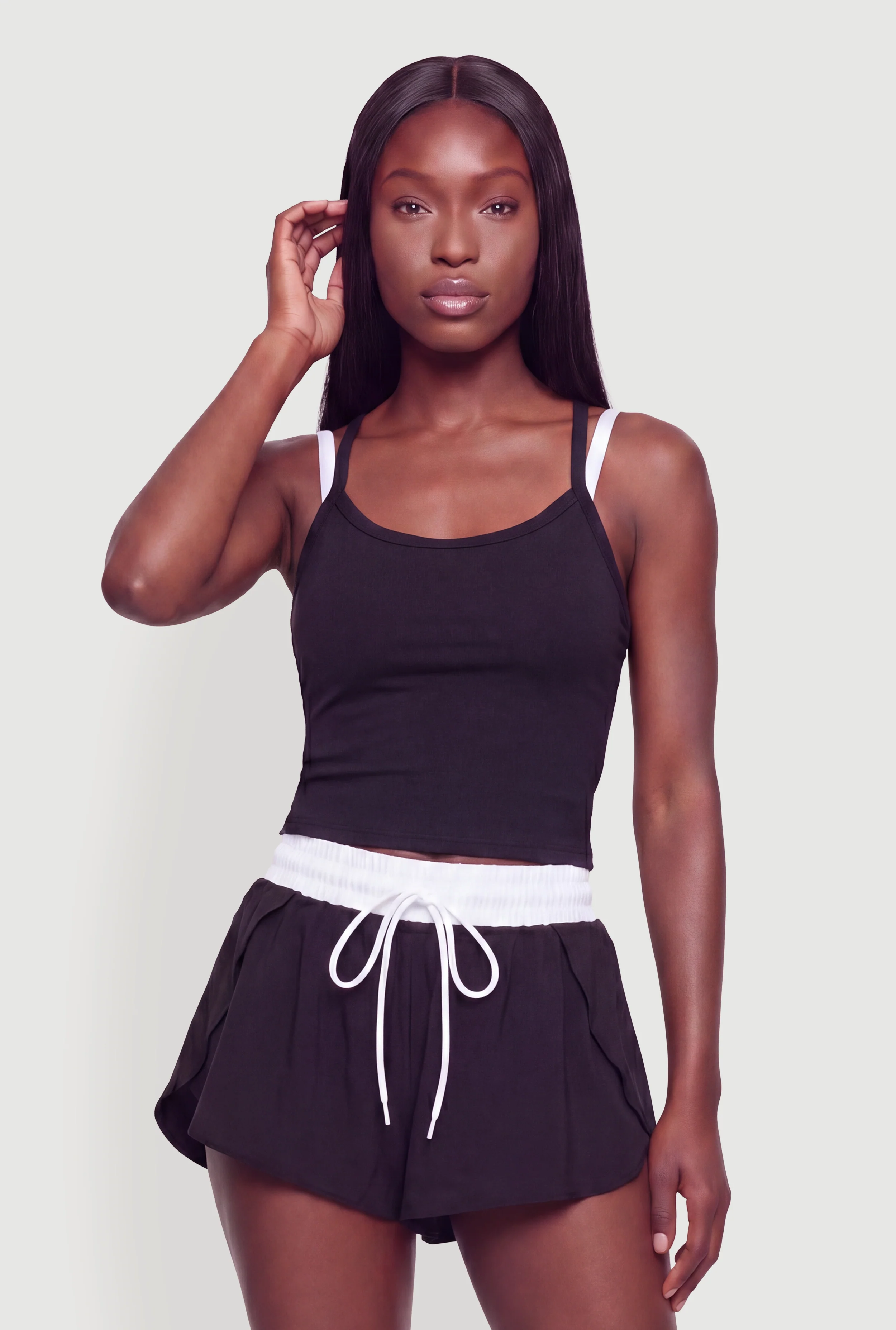 Layered Look Color Blocked Cross Back Cami