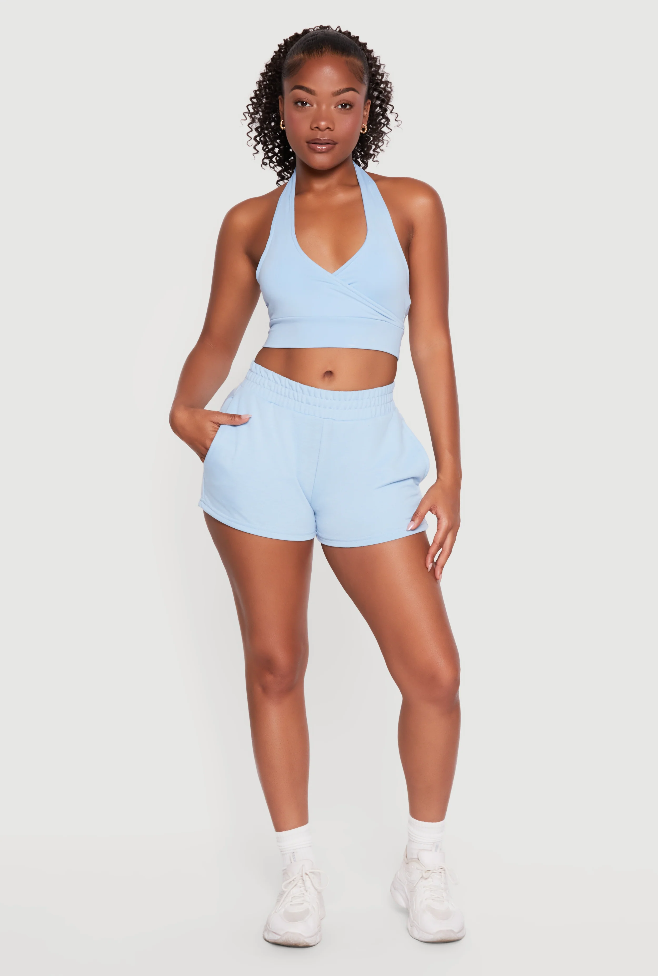 Smocked High Waisted Shorts