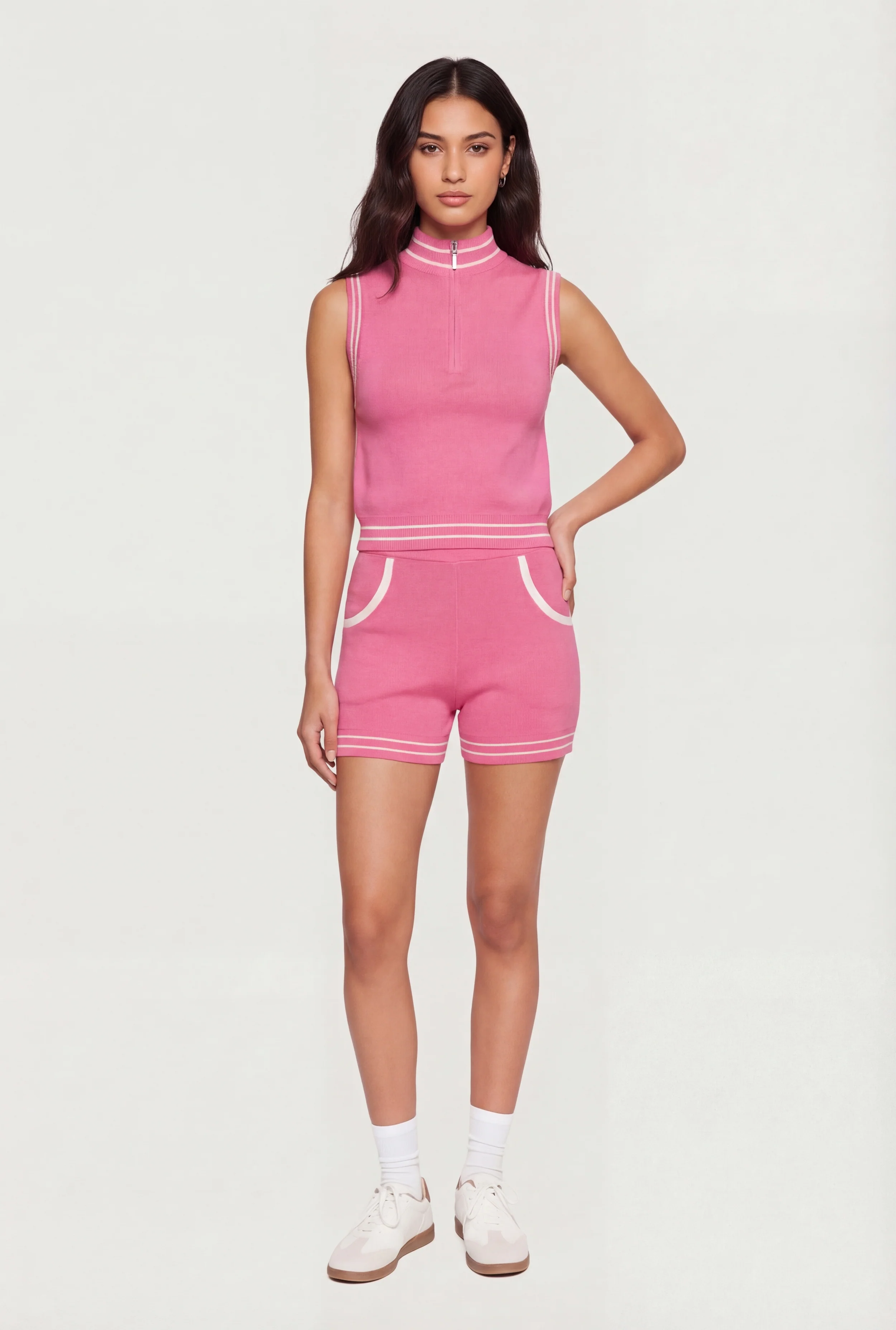 Varsity Stripe High Waisted Shorts