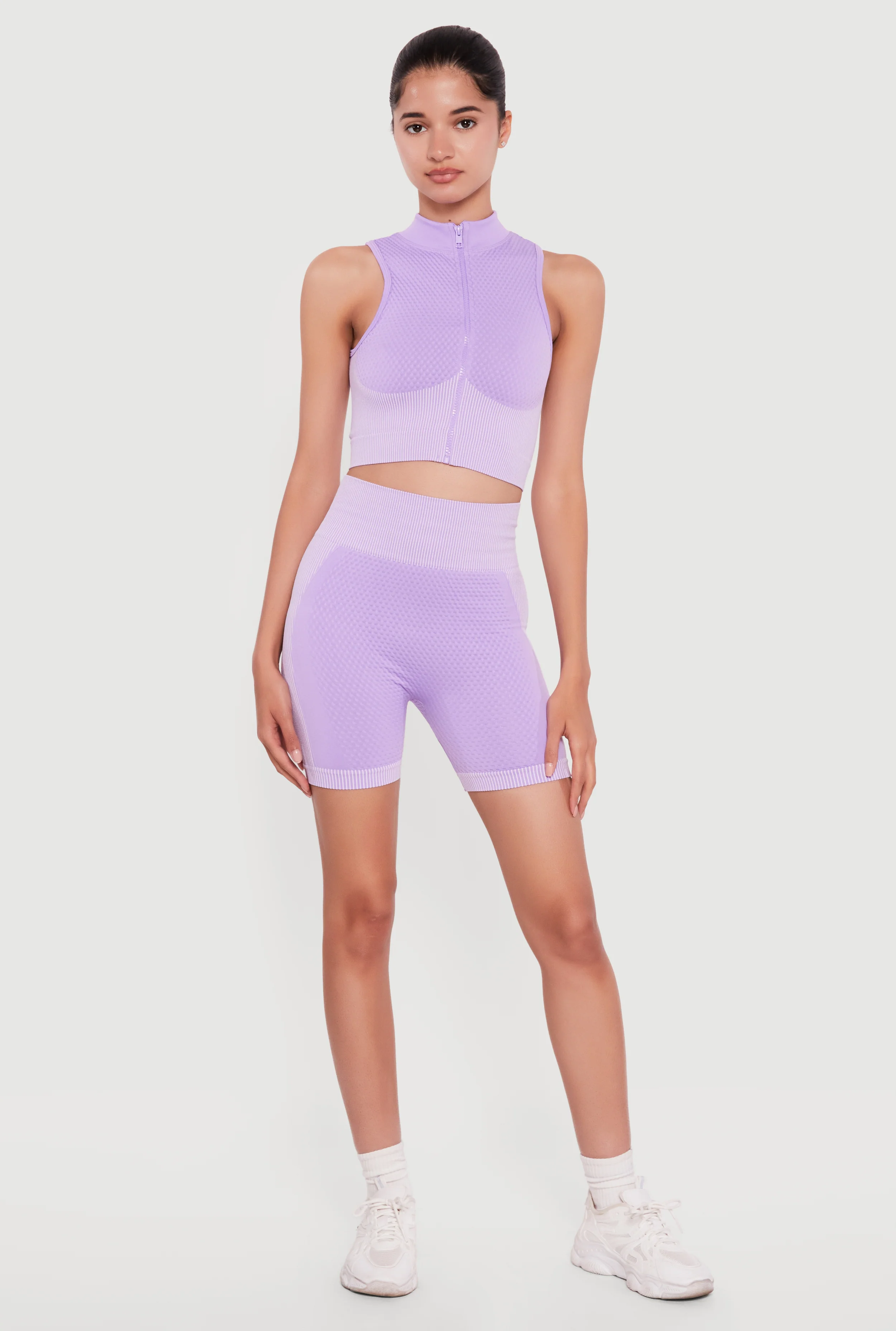 Stripe Detail Seamless High Waisted Bike Shorts