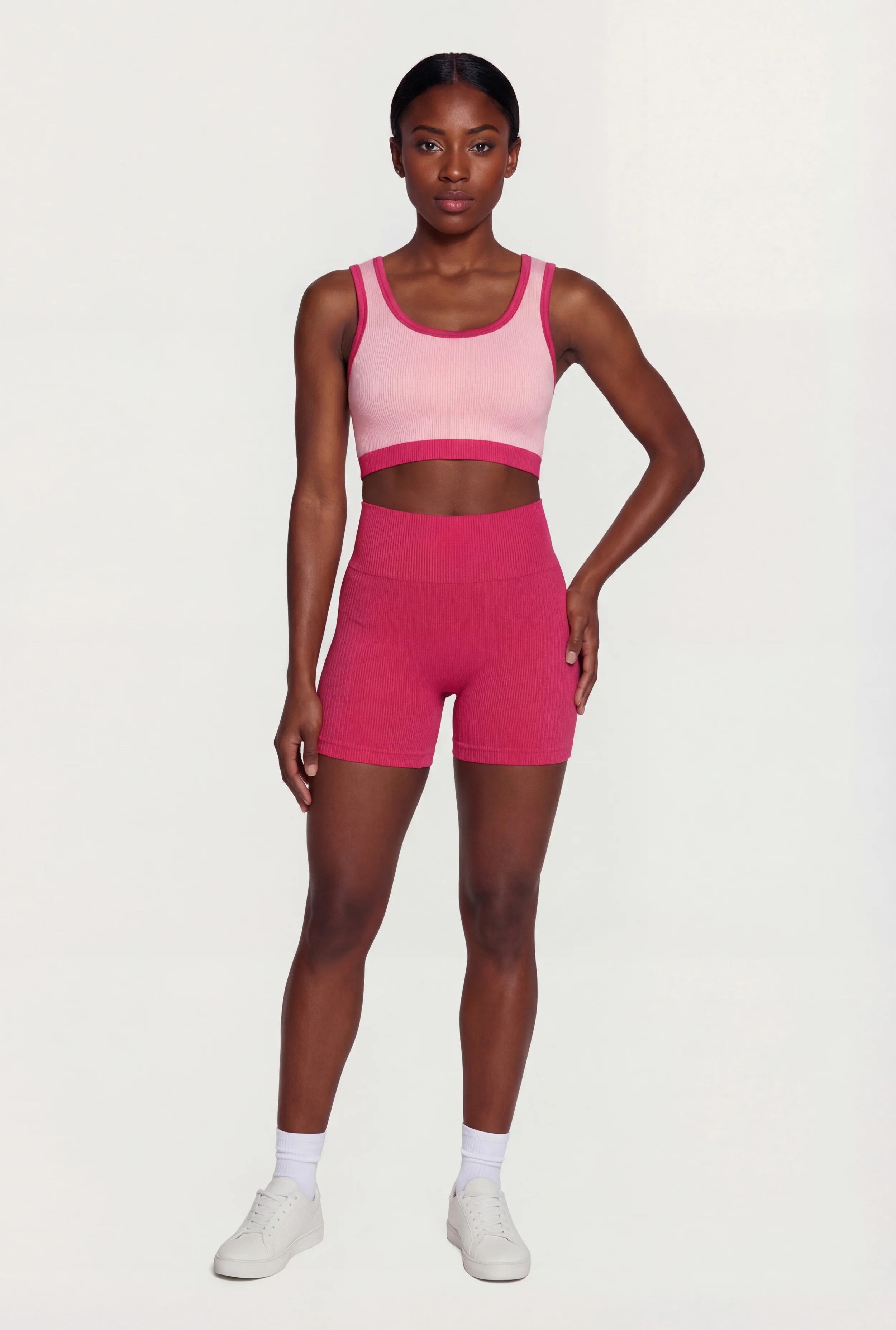 Seamless Ribbed Bike Shorts