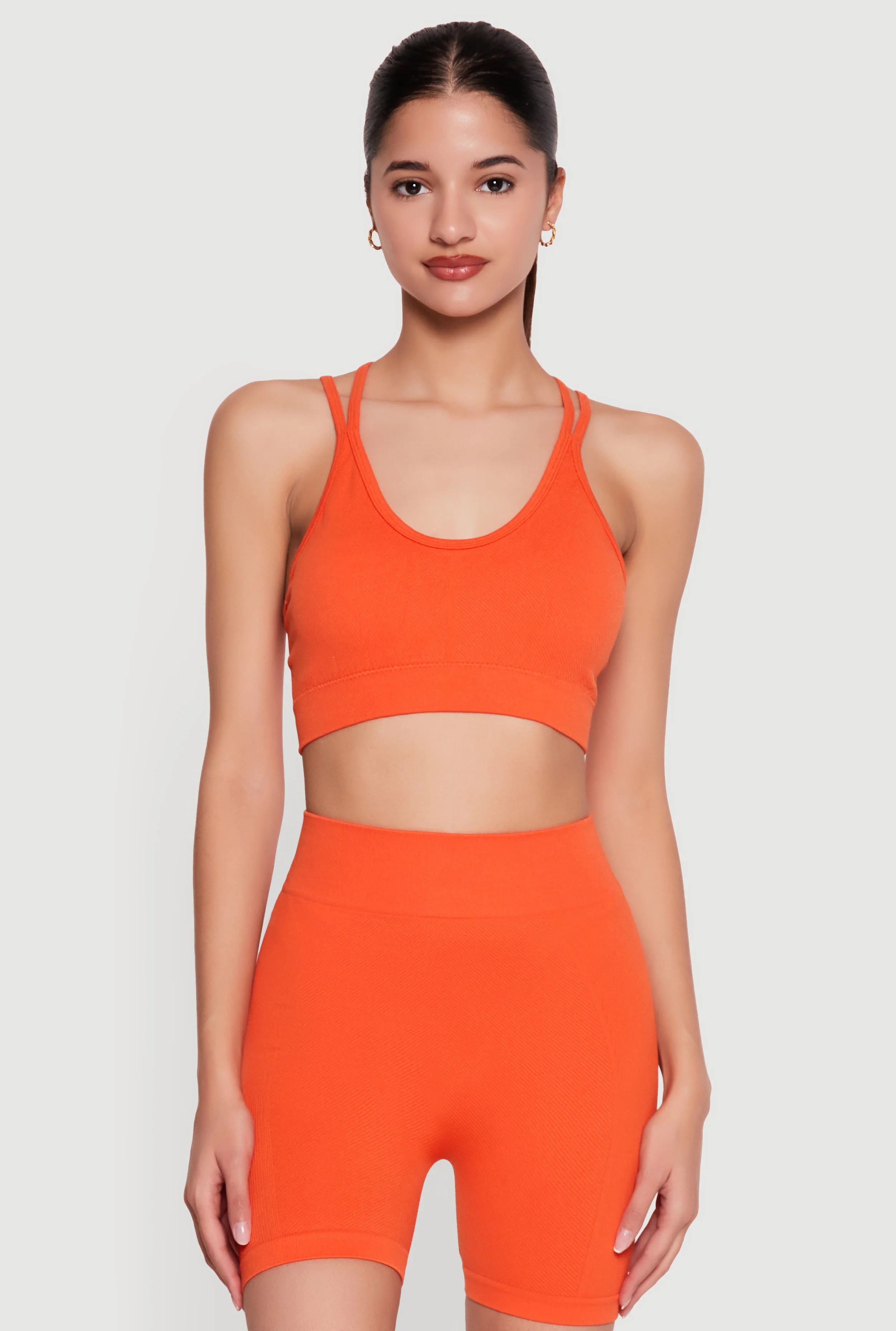 Seamless Caged Back Crop Top