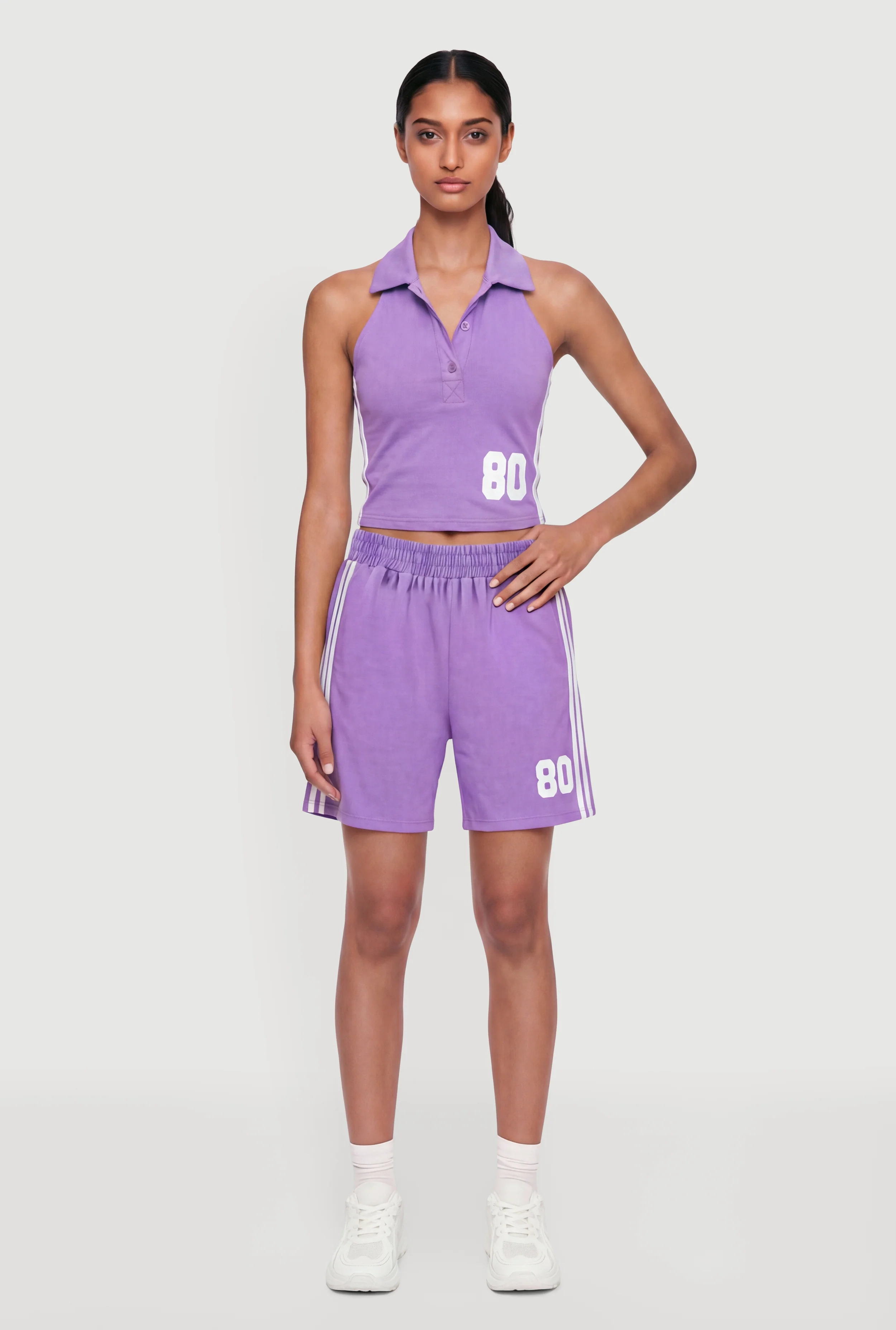 80 Graphic Side Stripe Shorts