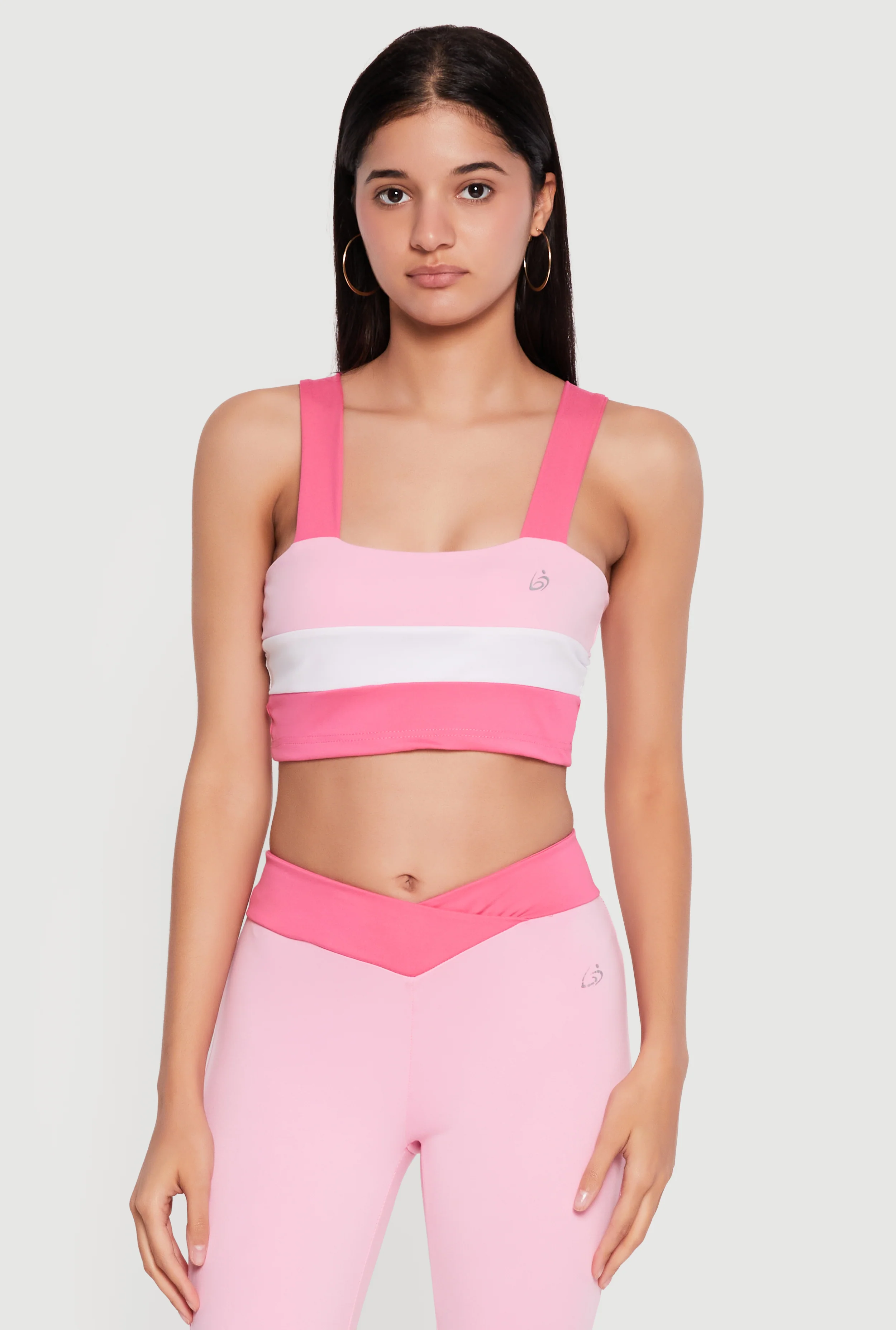 Cropped Color Blocked Active Top
