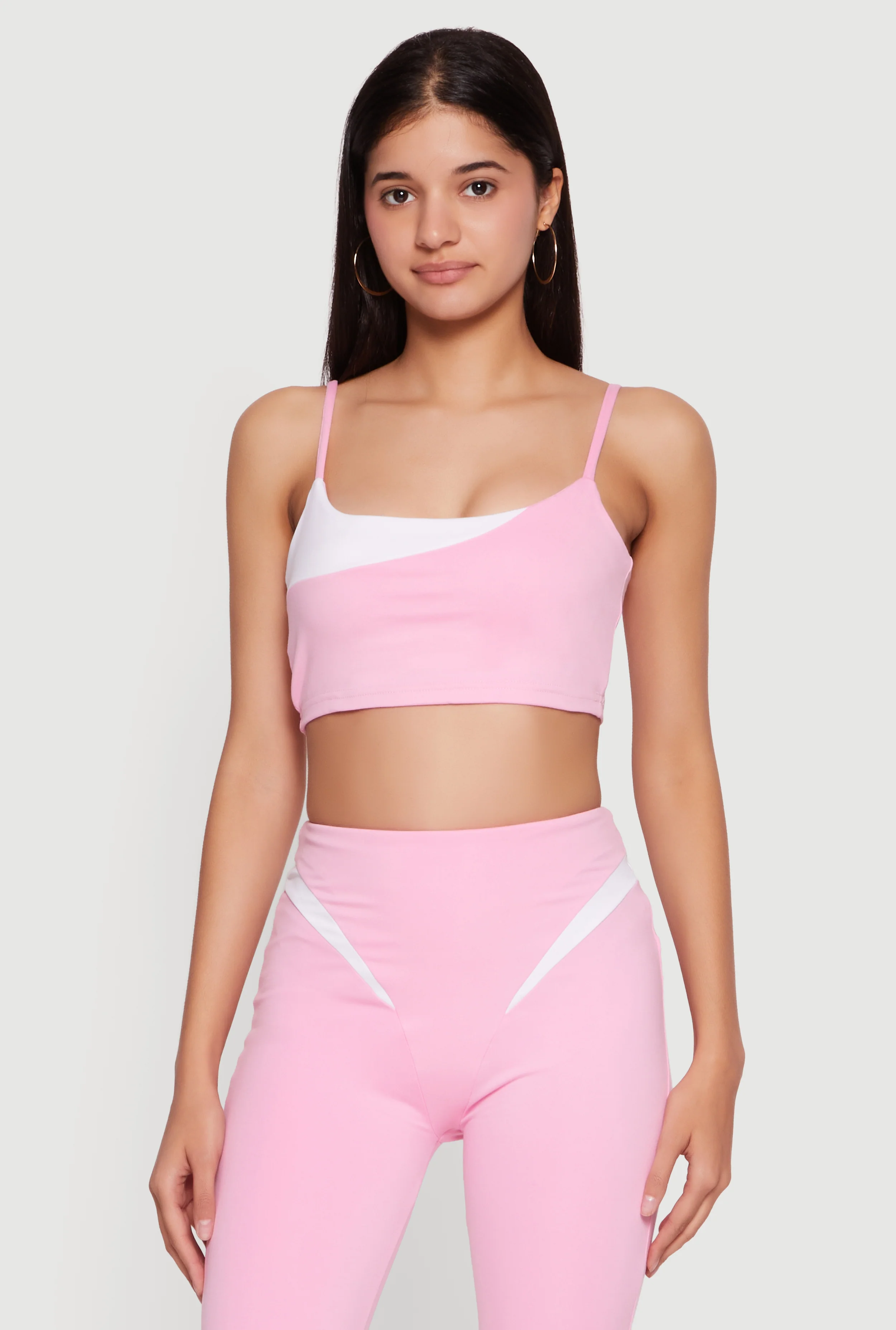 Color Blocked Crop Cami