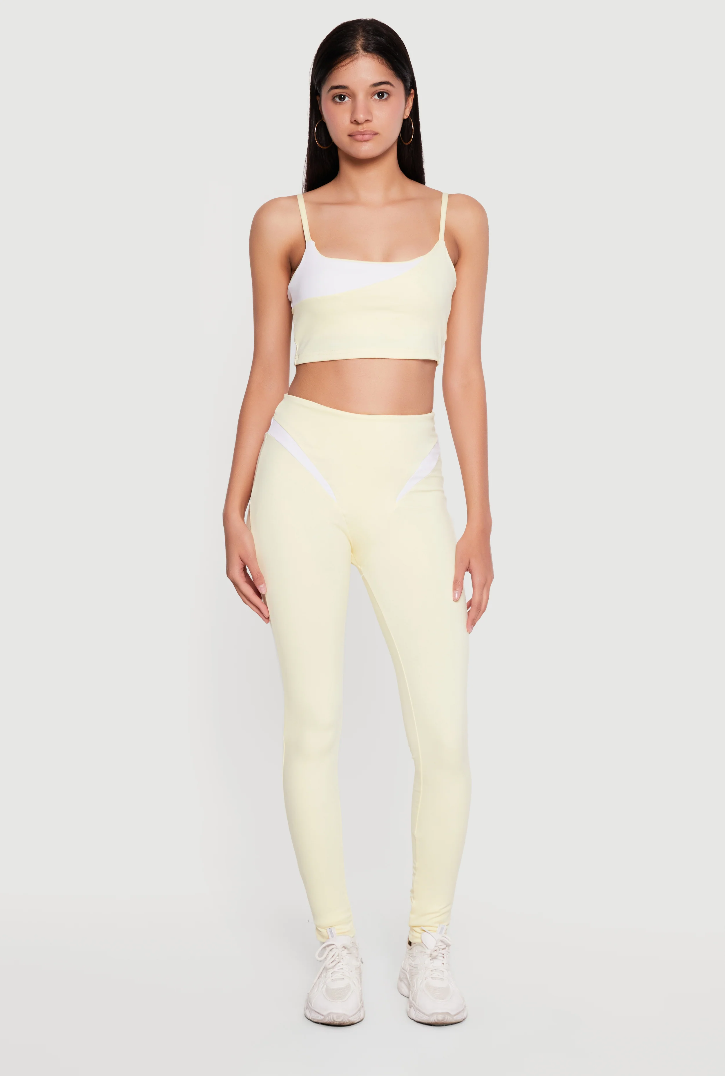 Contrast Trim High Waisted Leggings