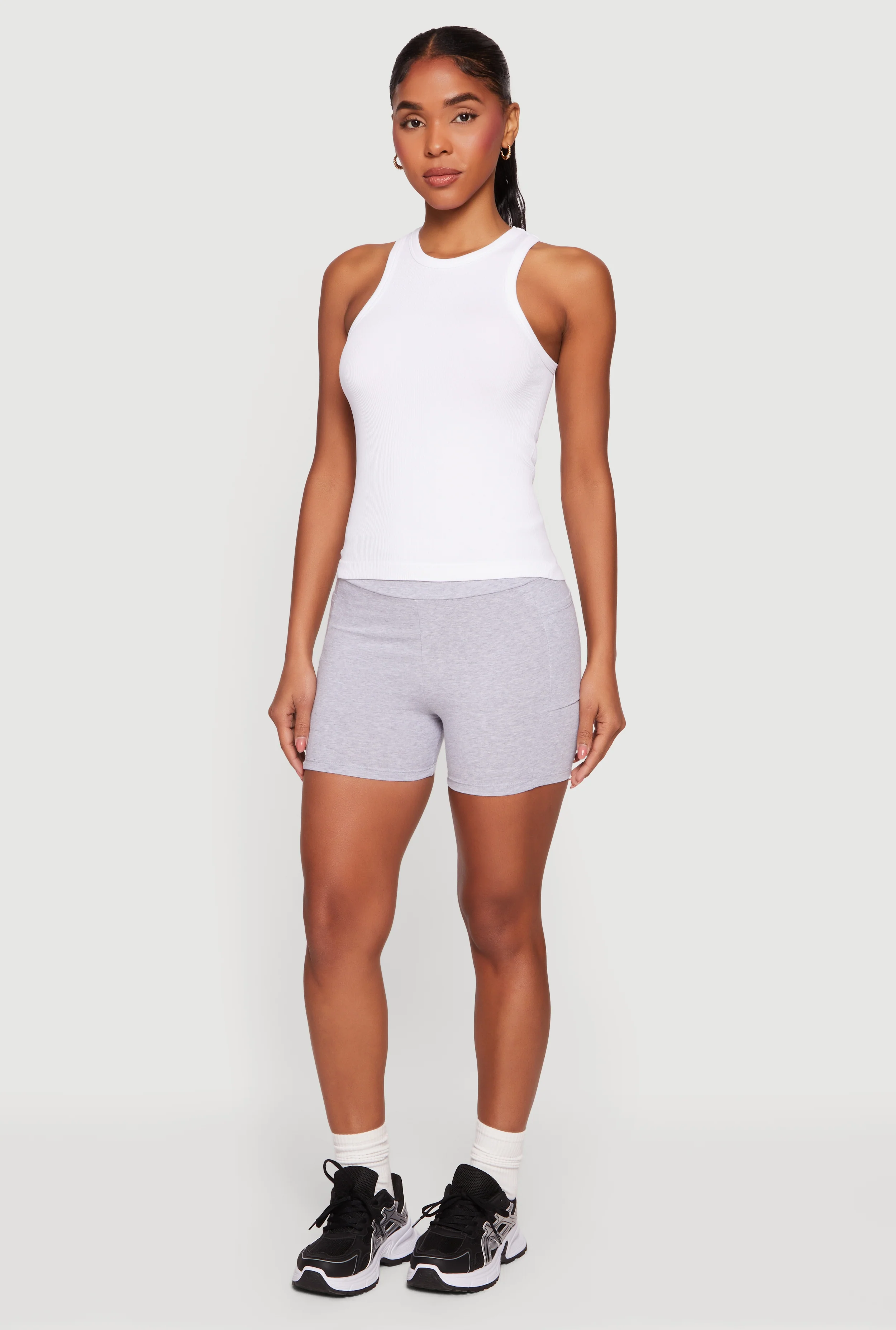 High Waisted Bike Shorts with Side Pockets