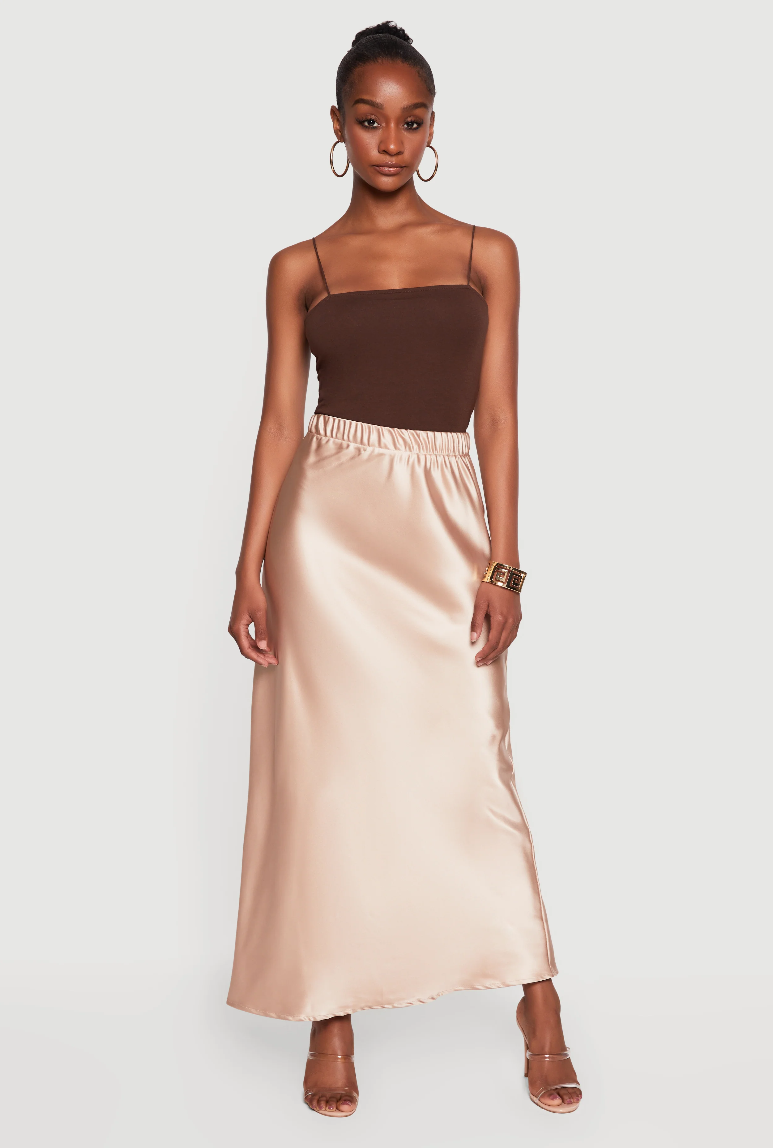 Satin High Waisted Skirt