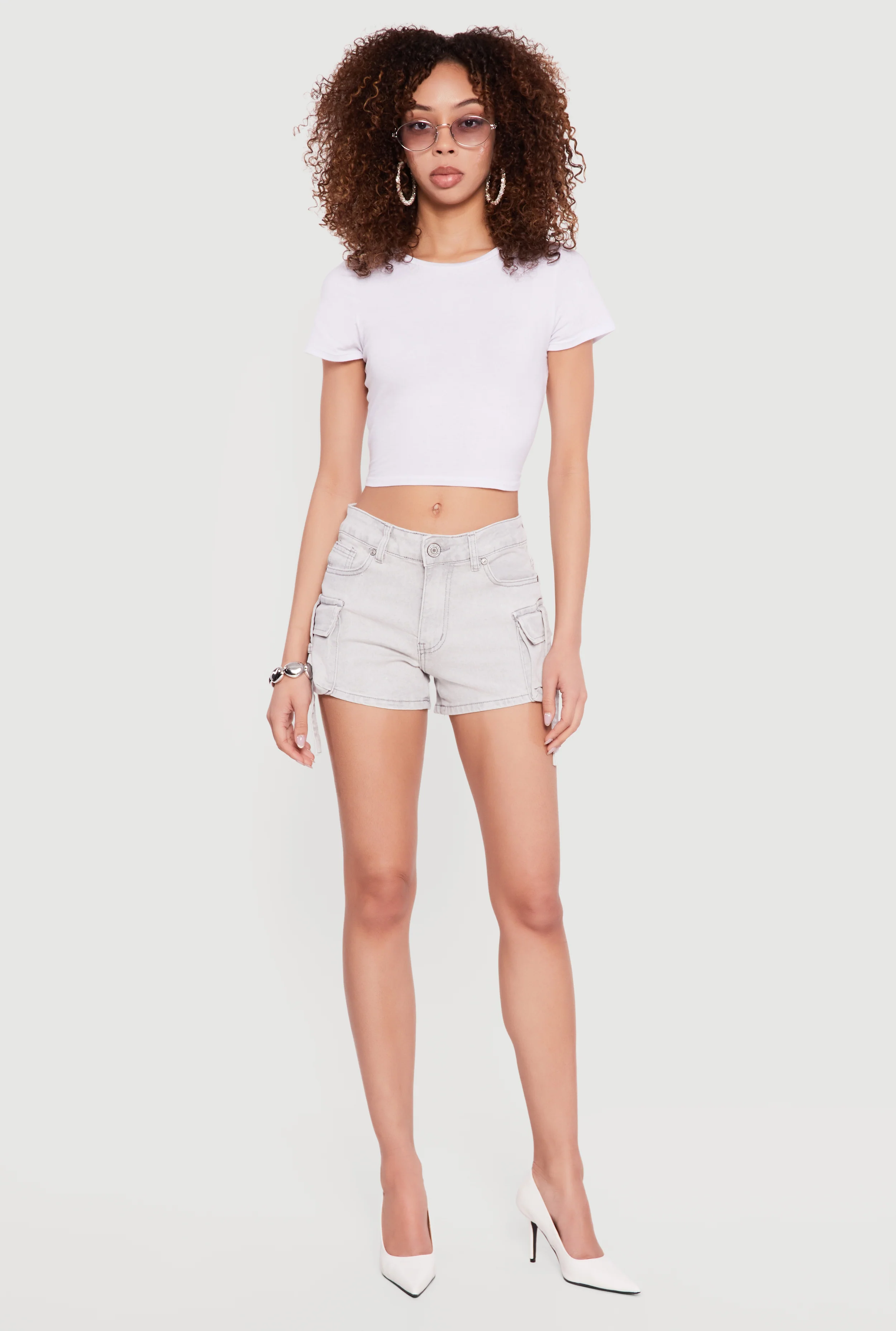 VIP Mineral Wash Denim Cargo Shorts