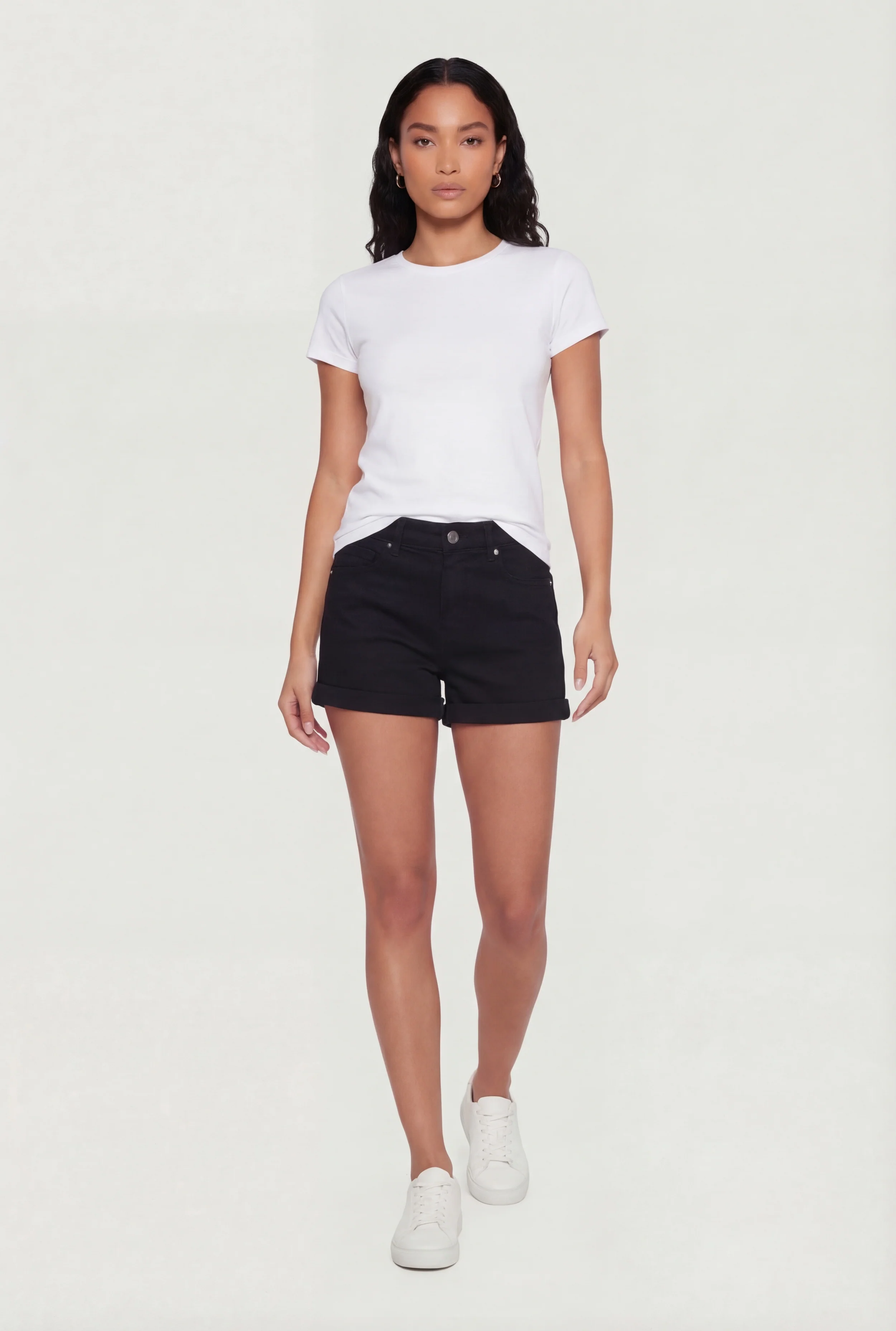 WAX Fixed Cuff Denim Shorts