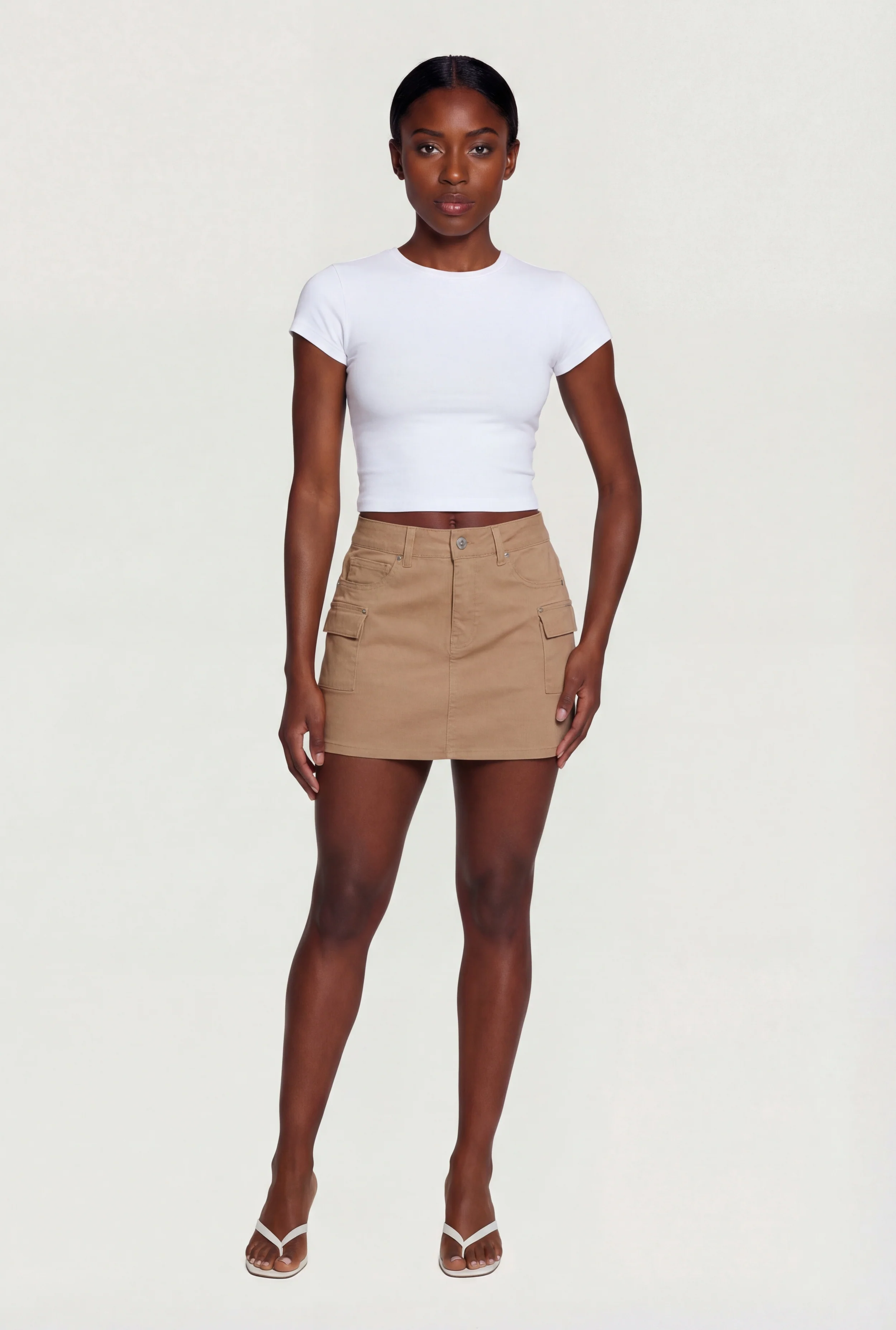 WAX Solid Twill Cargo Skirt