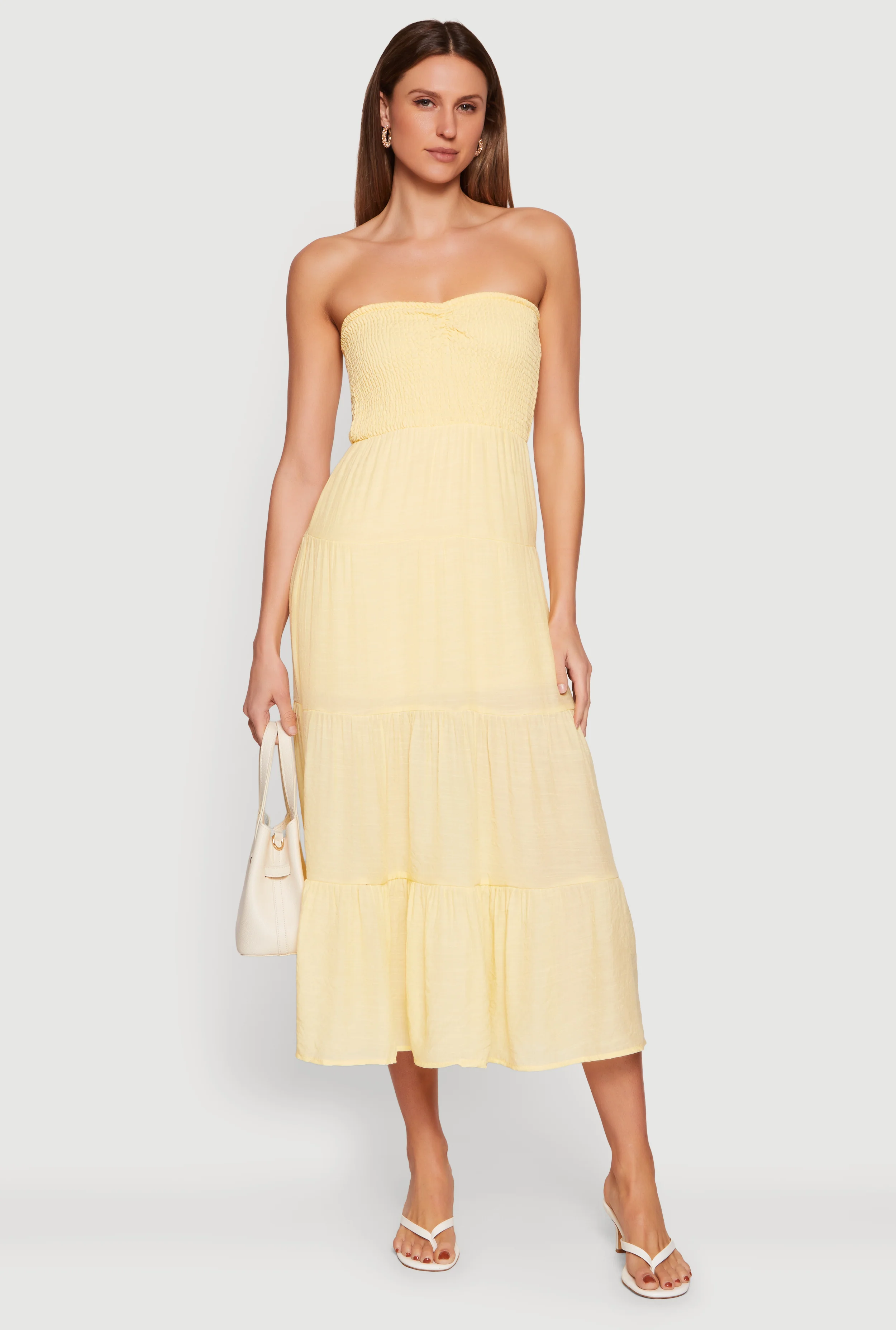 Smocked Top Tiered Tube Dress