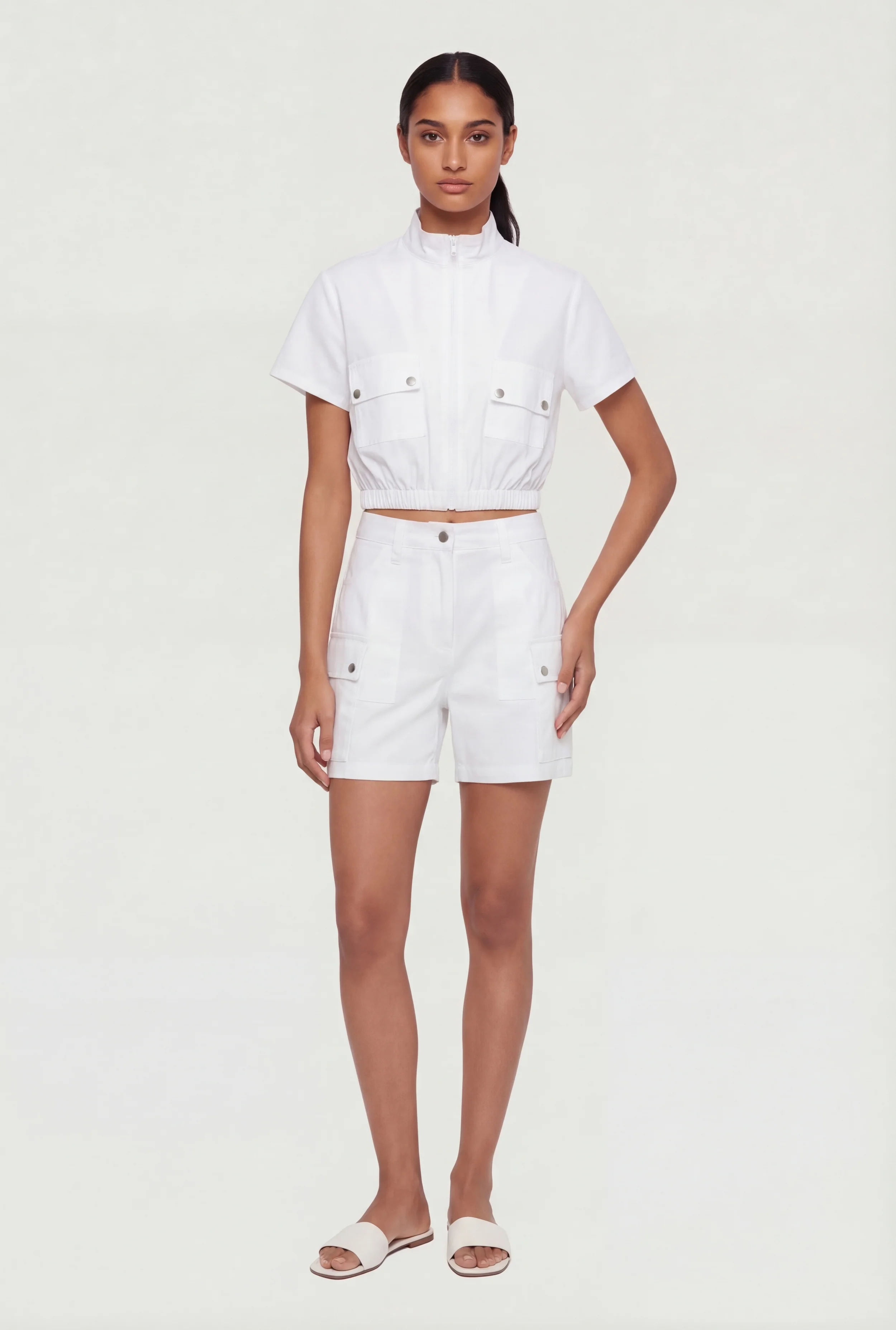 High Waisted Cargo Shorts