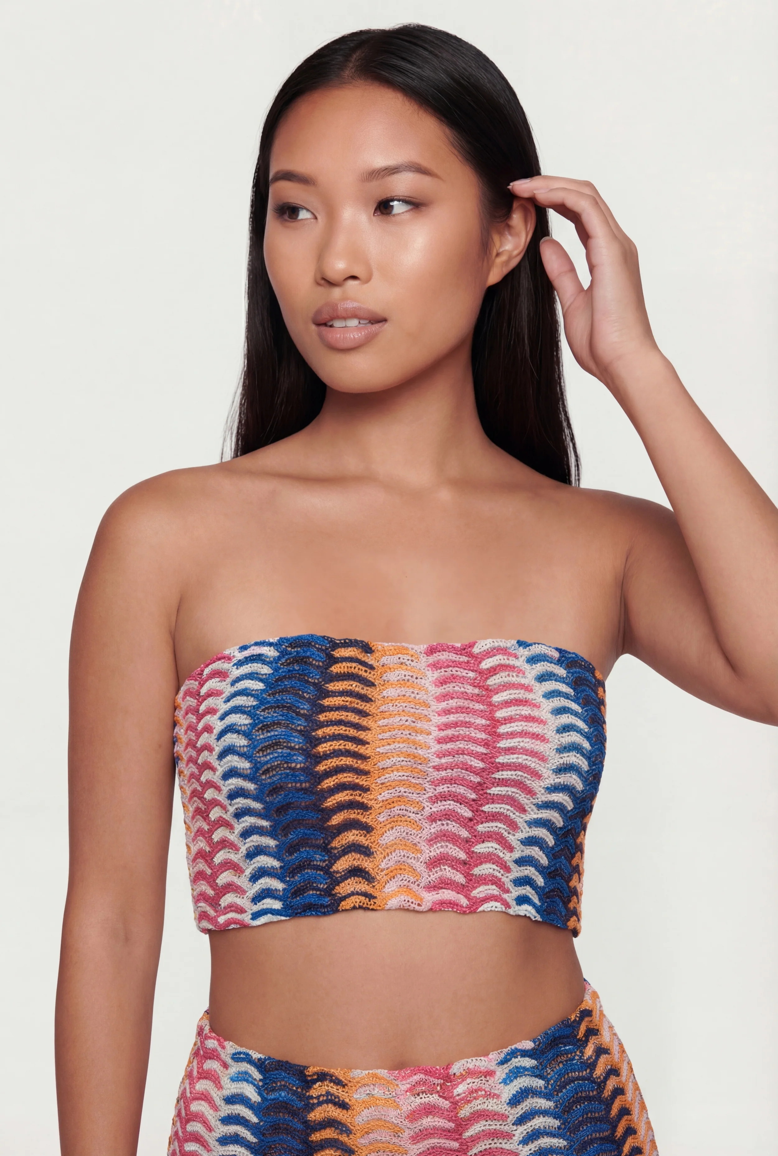 Patterned Cropped Tube Top