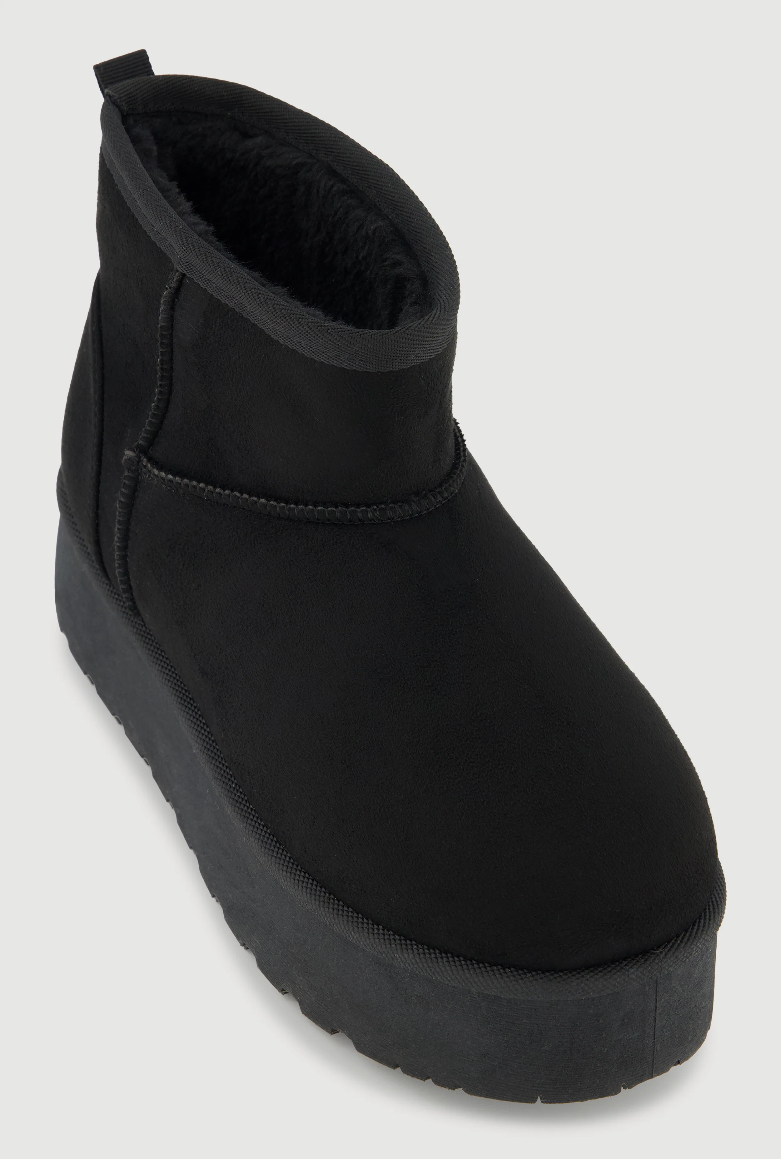 Faux Suede Low Platform Booties