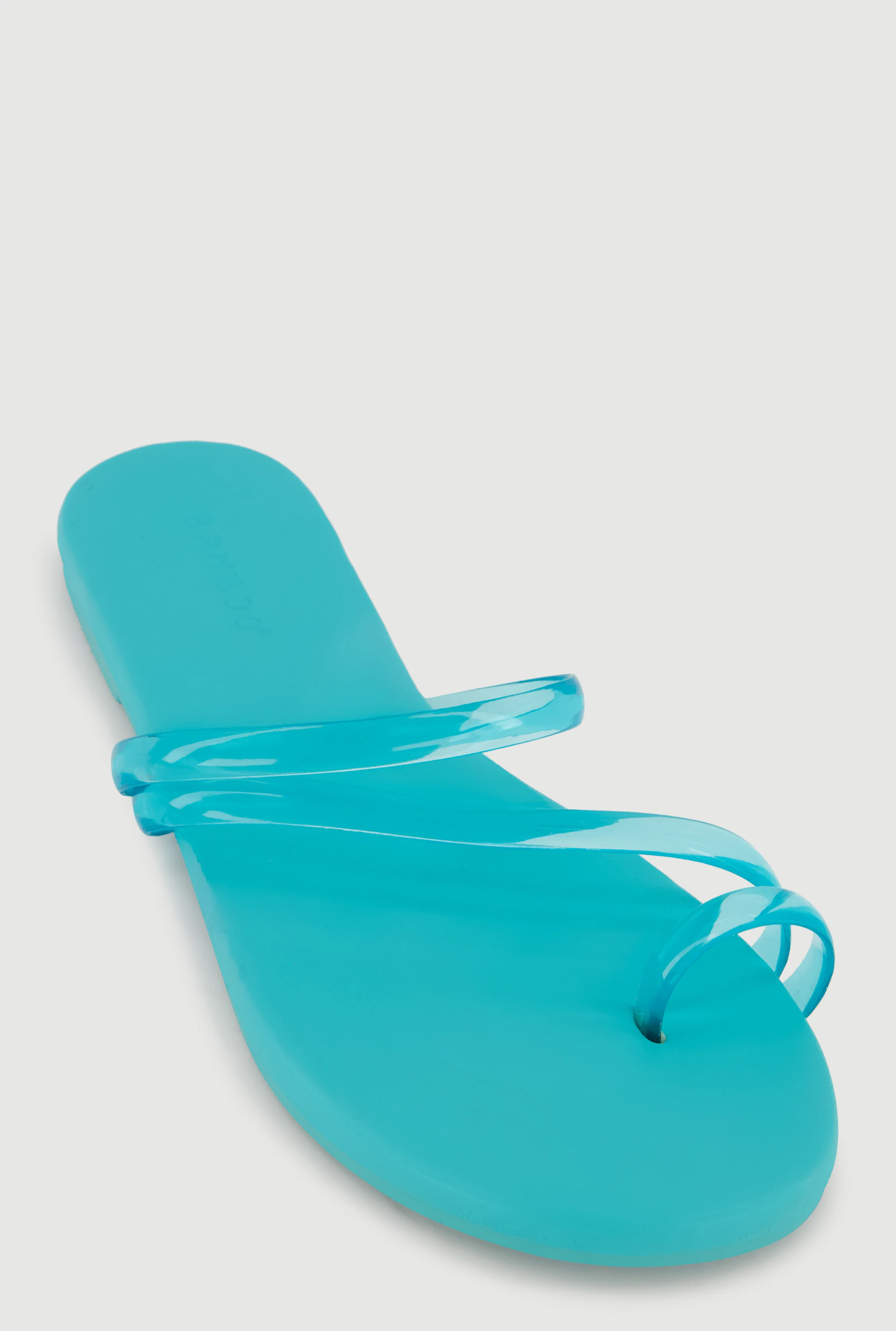 Jelly Asymmetrical Band Toe Loop Sandals