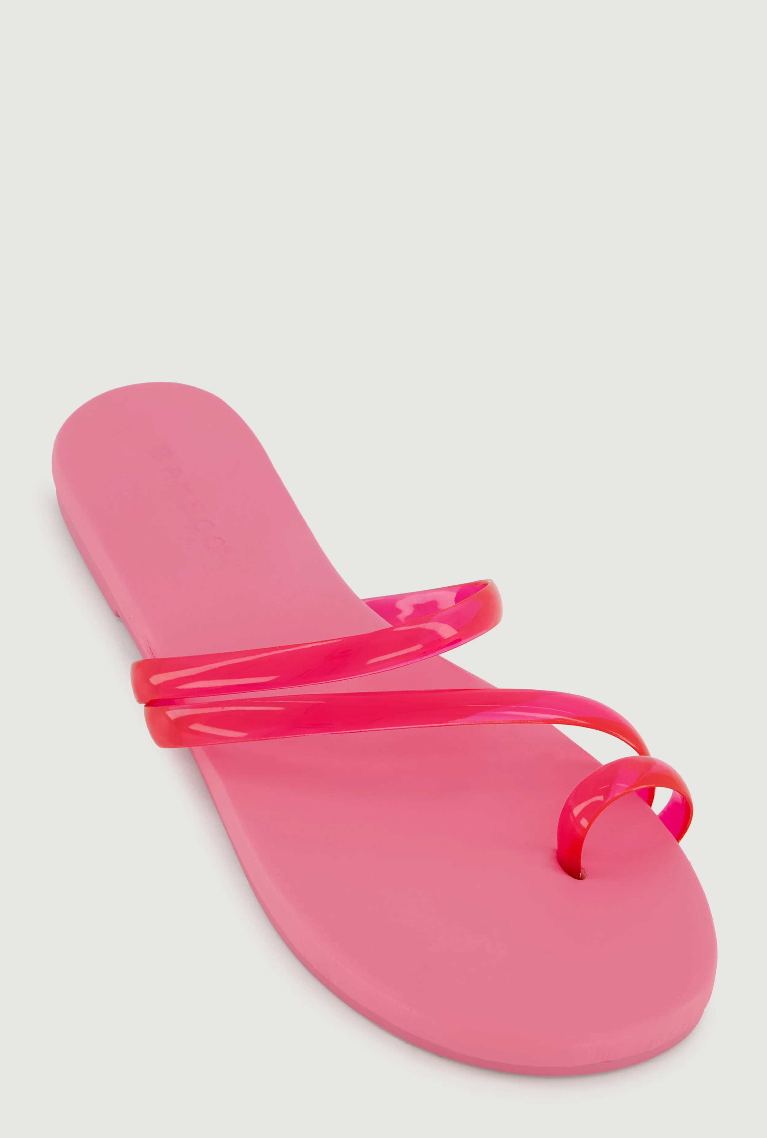Jelly Asymmetrical Band Toe Loop Sandals