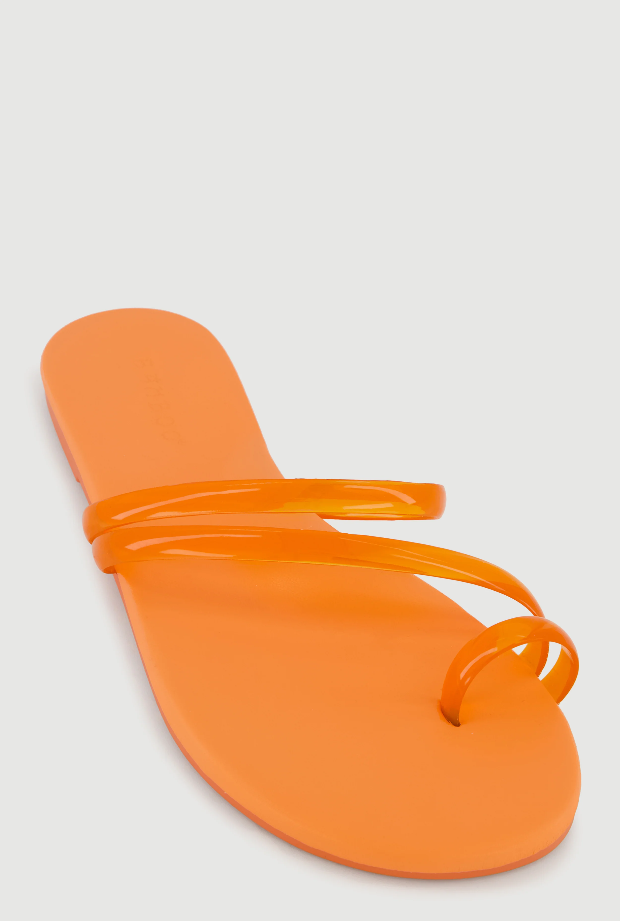 Jelly Asymmetrical Band Toe Loop Sandals