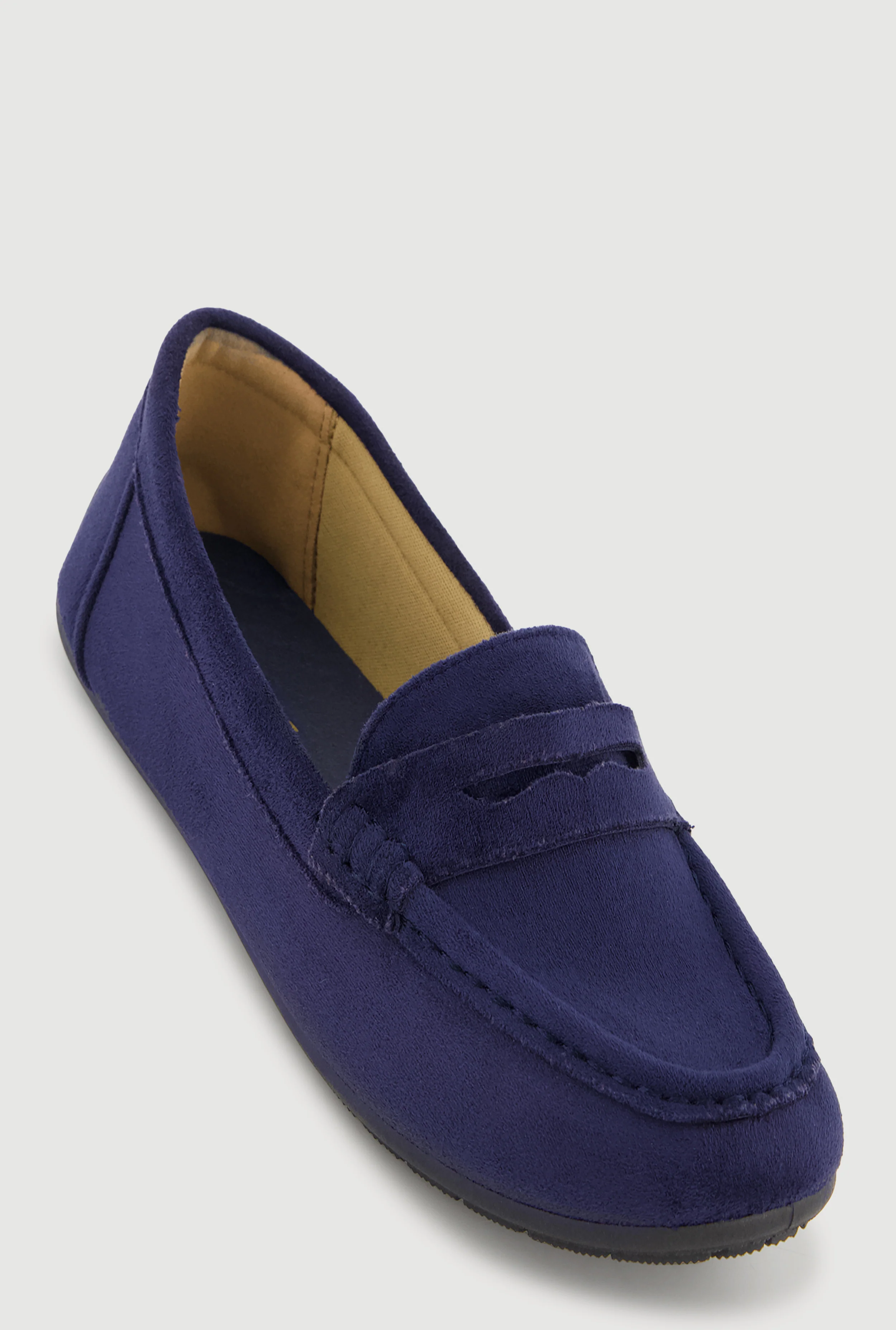 Faux Suede Penny Loafers