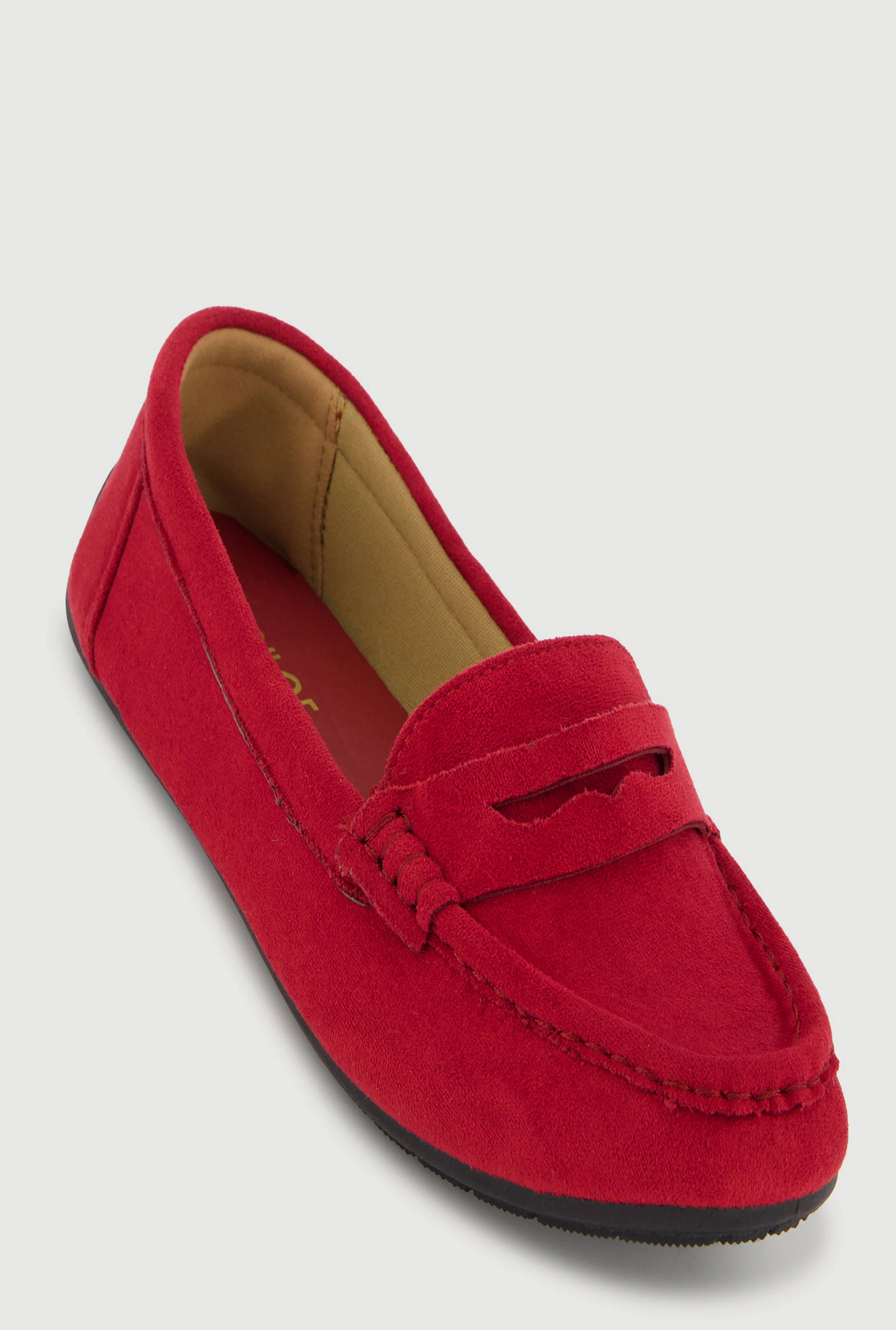 Faux Suede Penny Loafers
