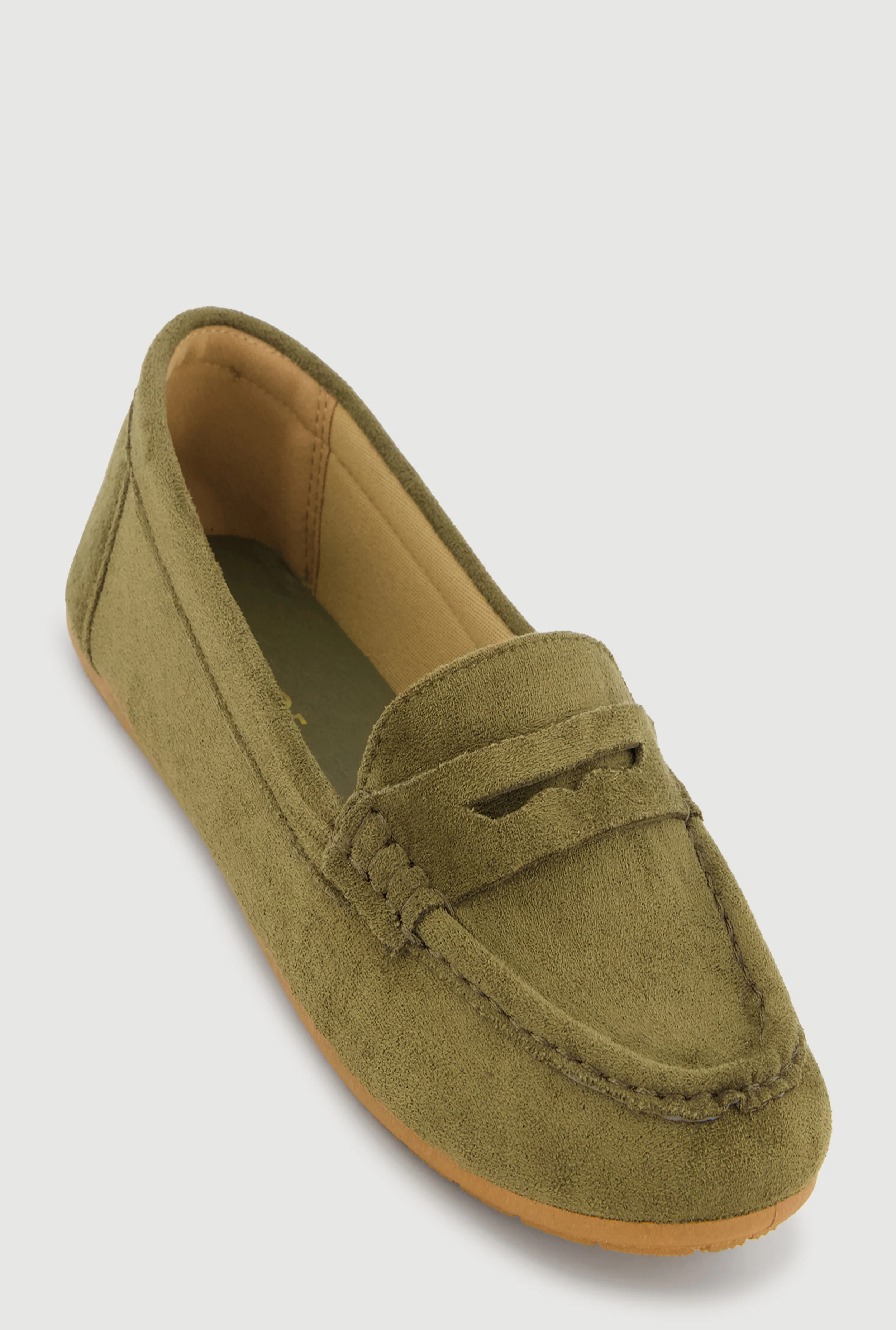 Faux Suede Penny Loafers