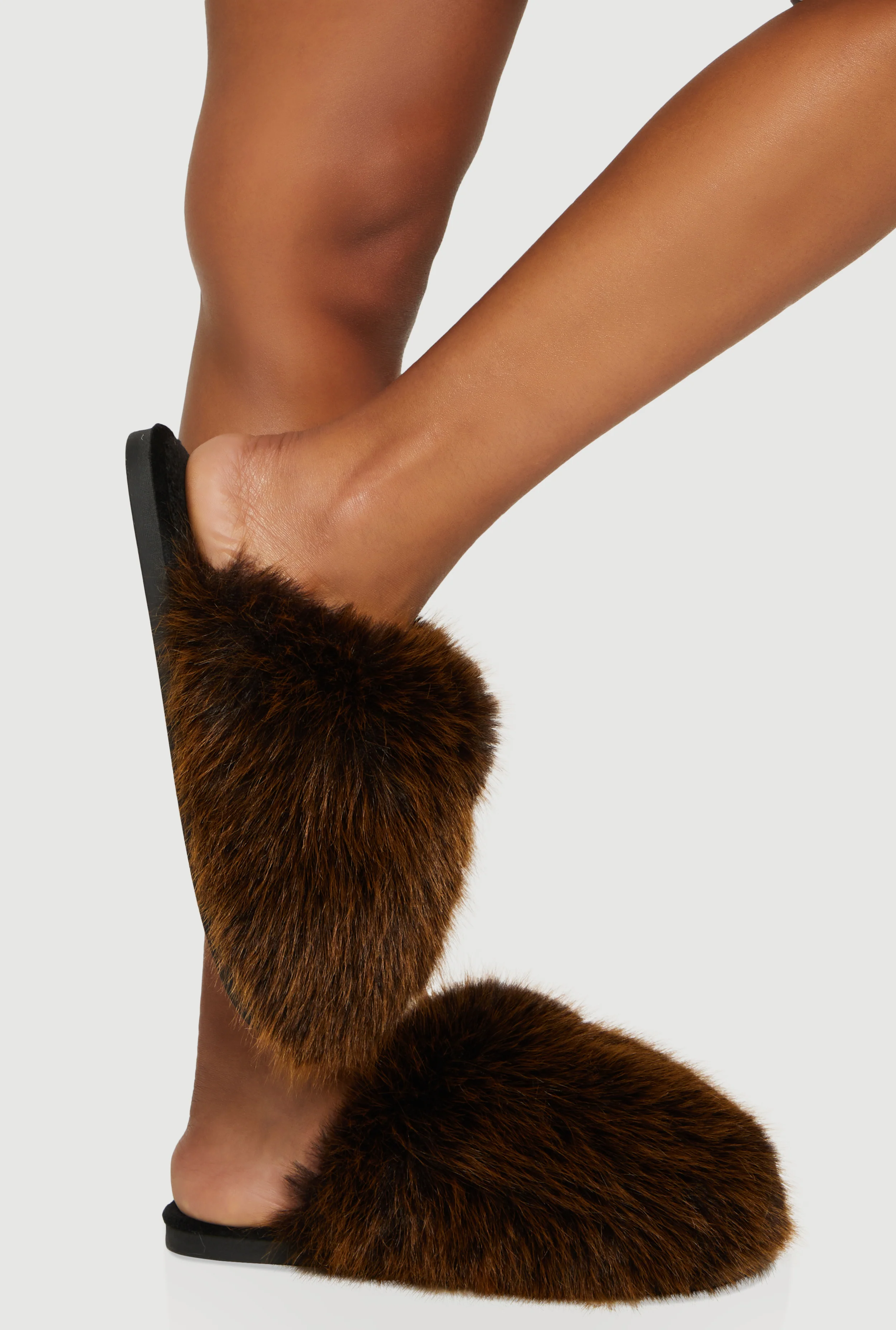 Cozy Faux Fur Closed Toe Slippers