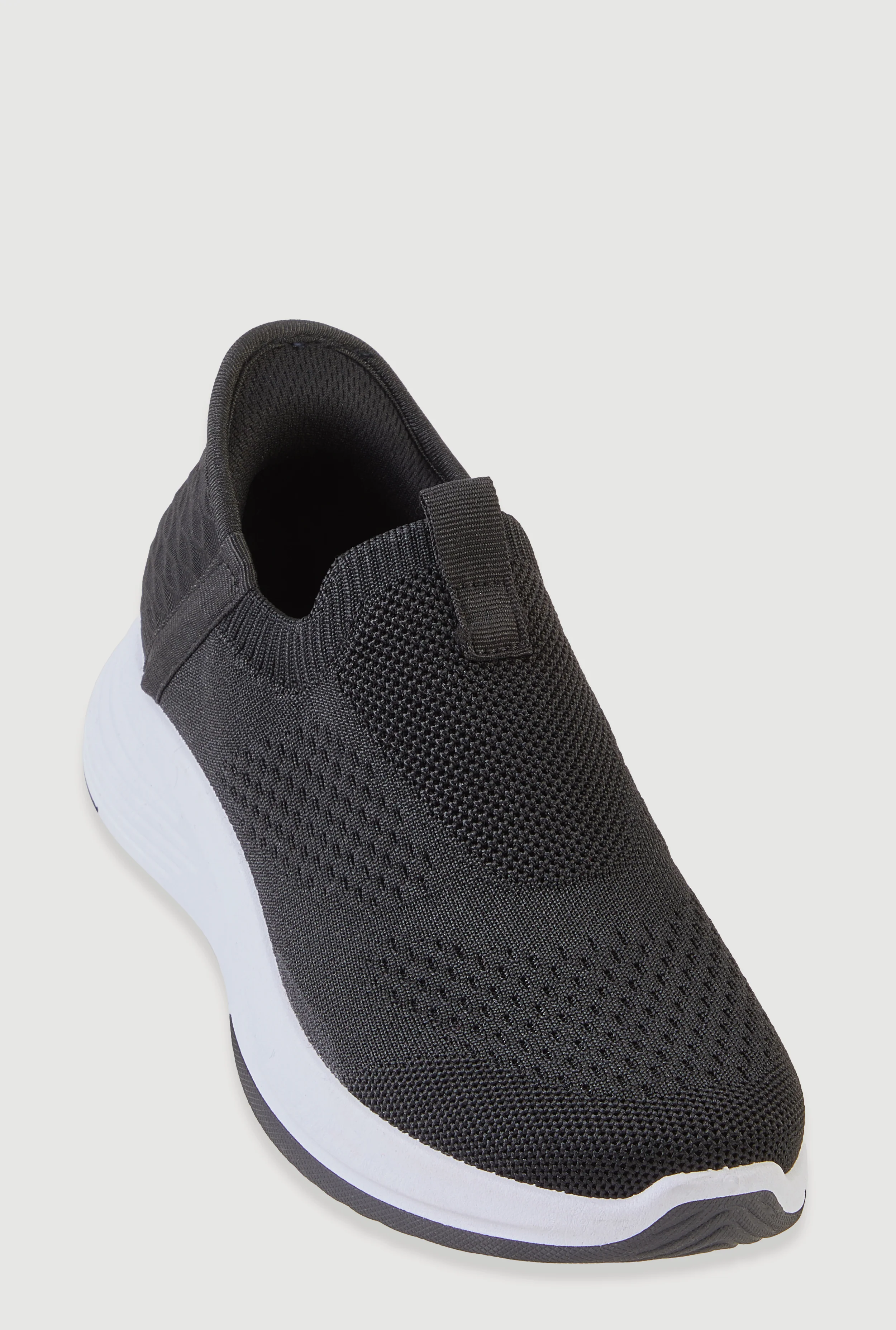Textured Knit Slip On Athletic Sneakers