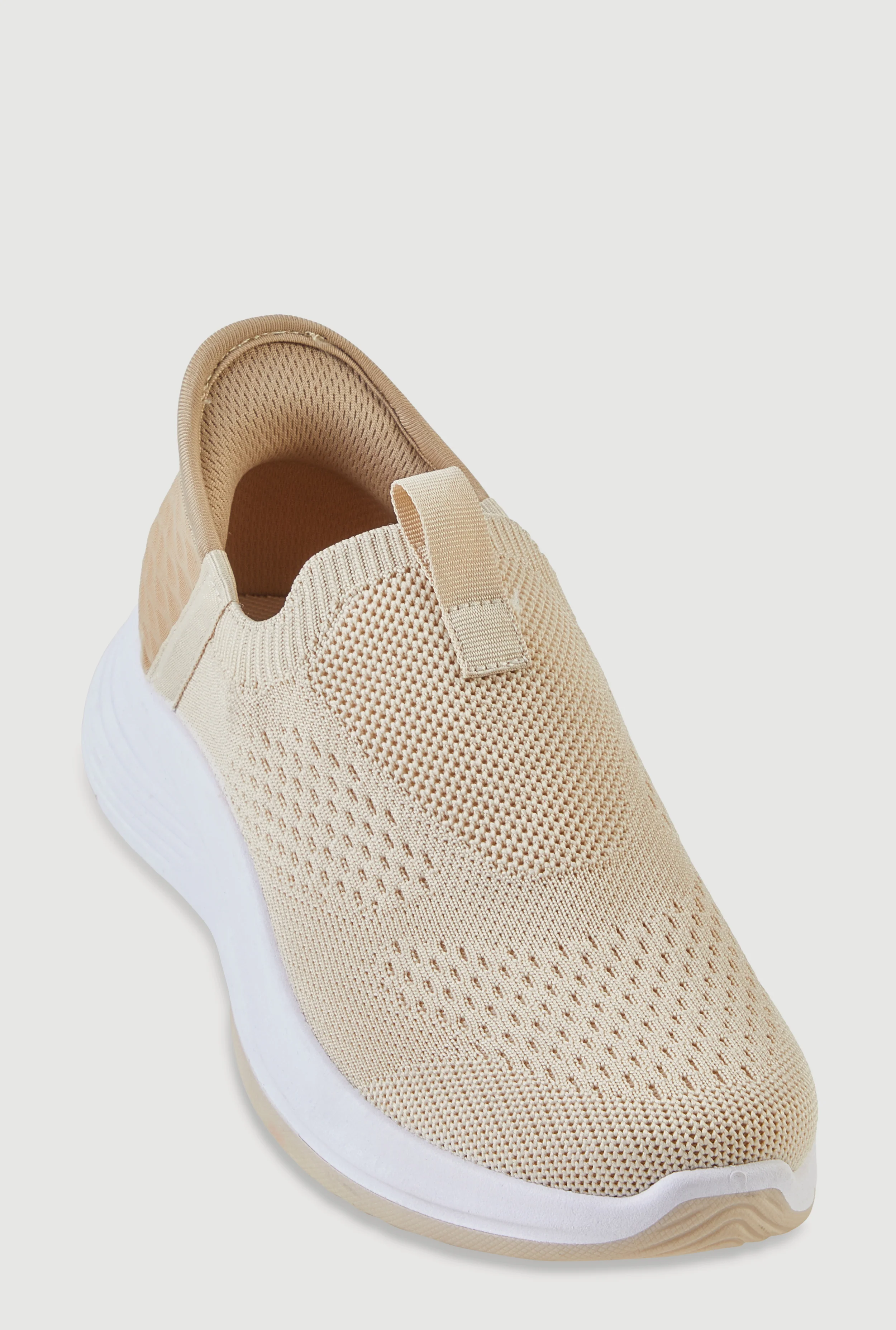 Textured Knit Slip On Athletic Sneakers