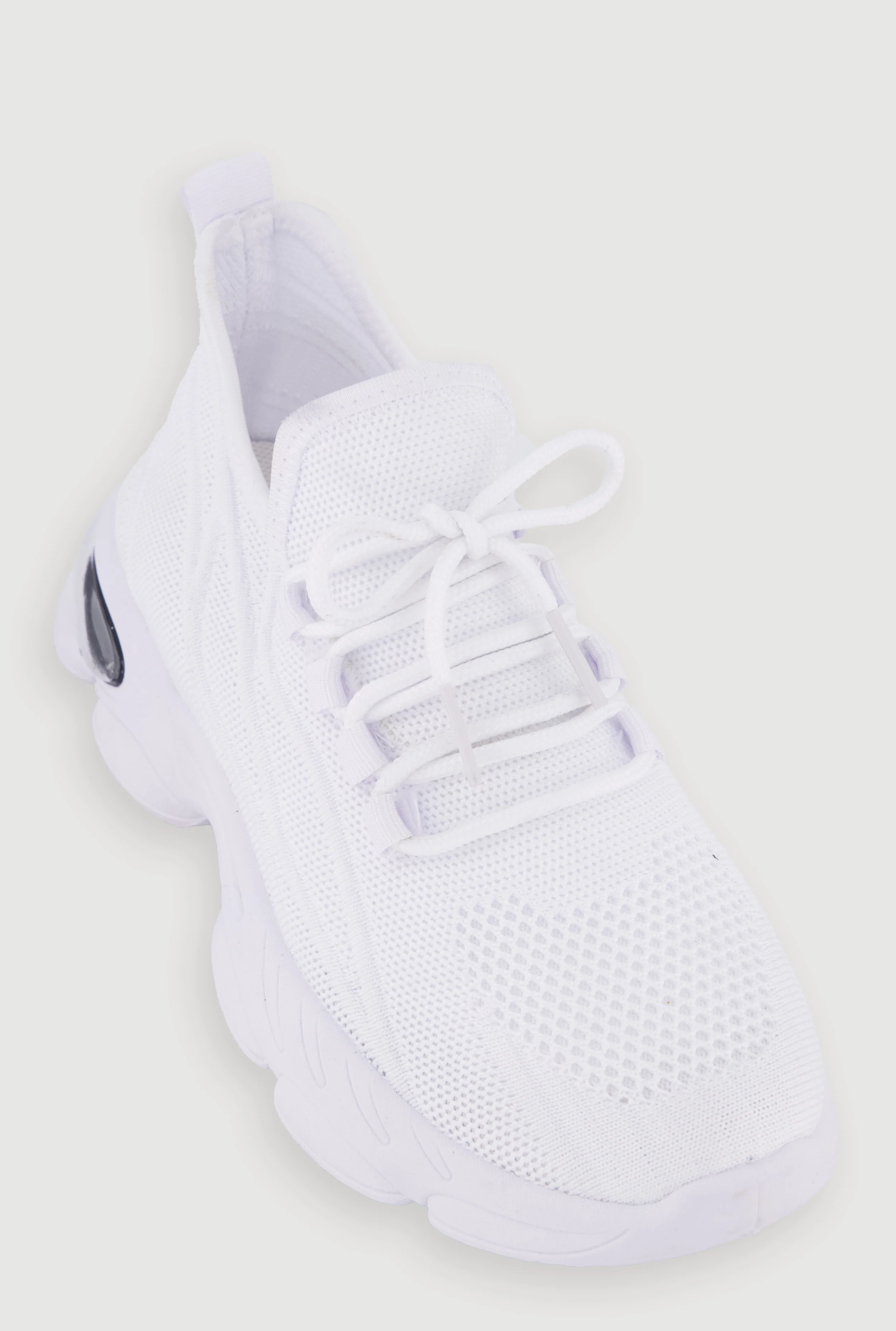Textured Knit Lace Up Athletic Sneakers