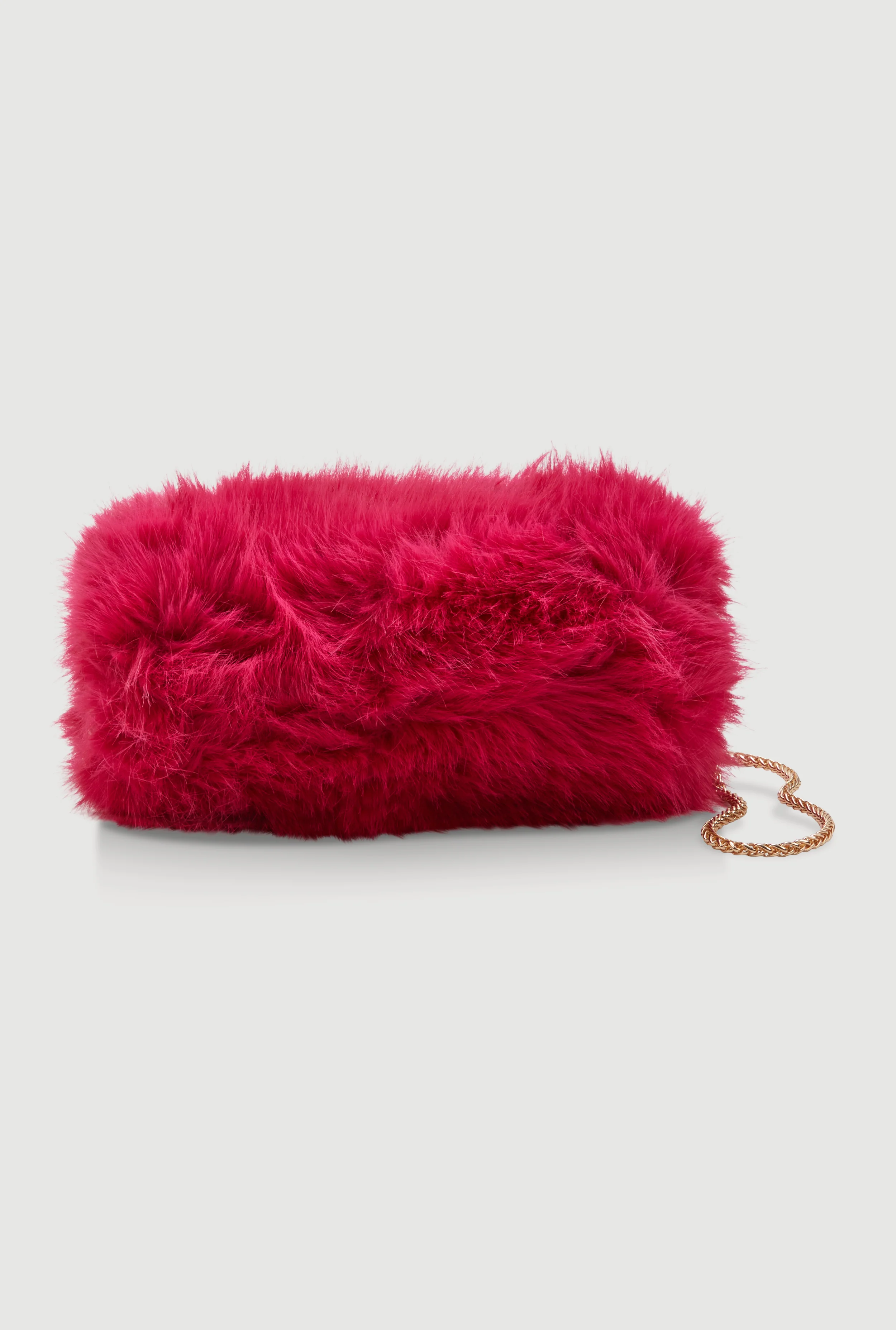Faux Fur Hand Muff Chain Crossbody Bag