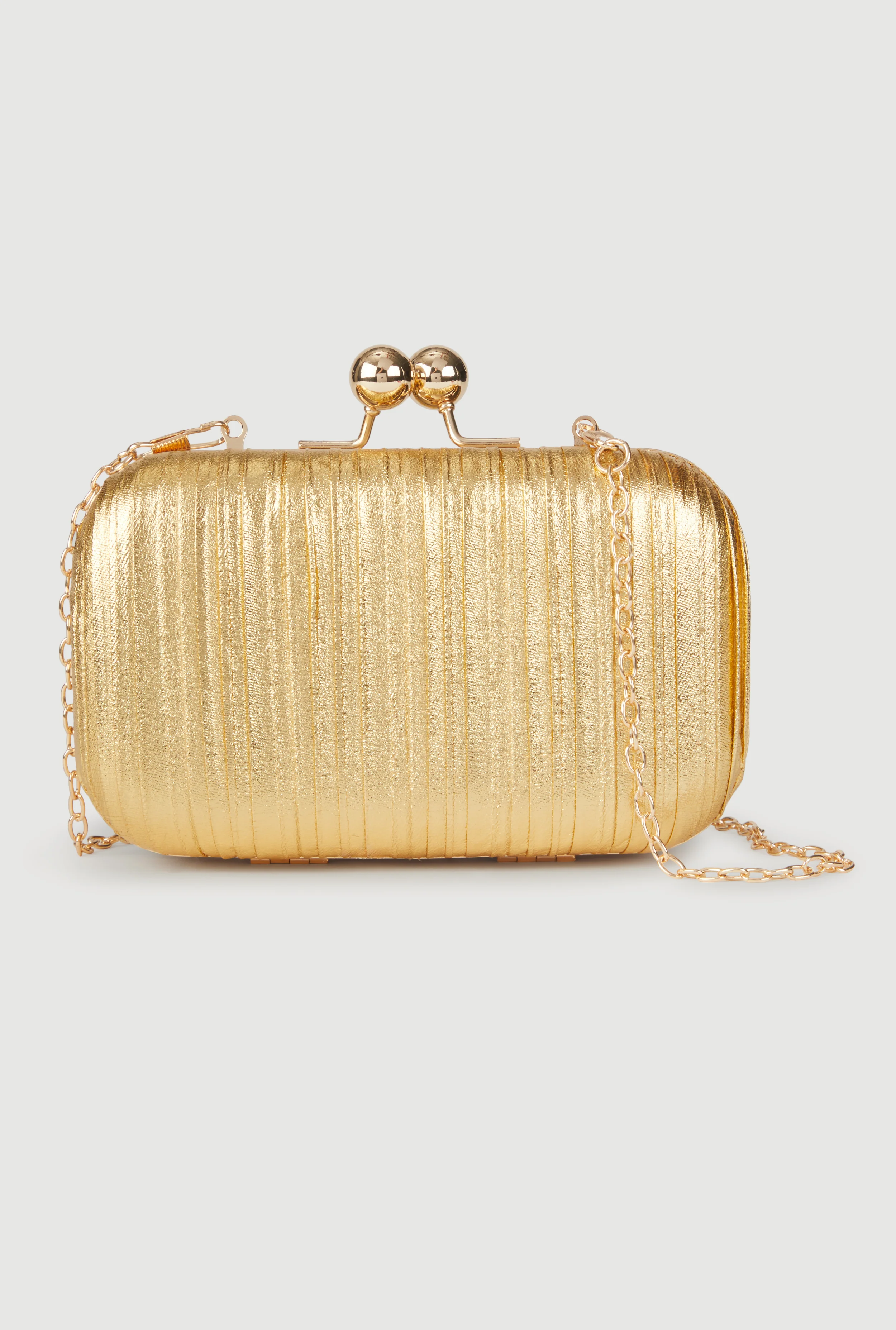 Kisslock Clutch with Removable Chain Strap