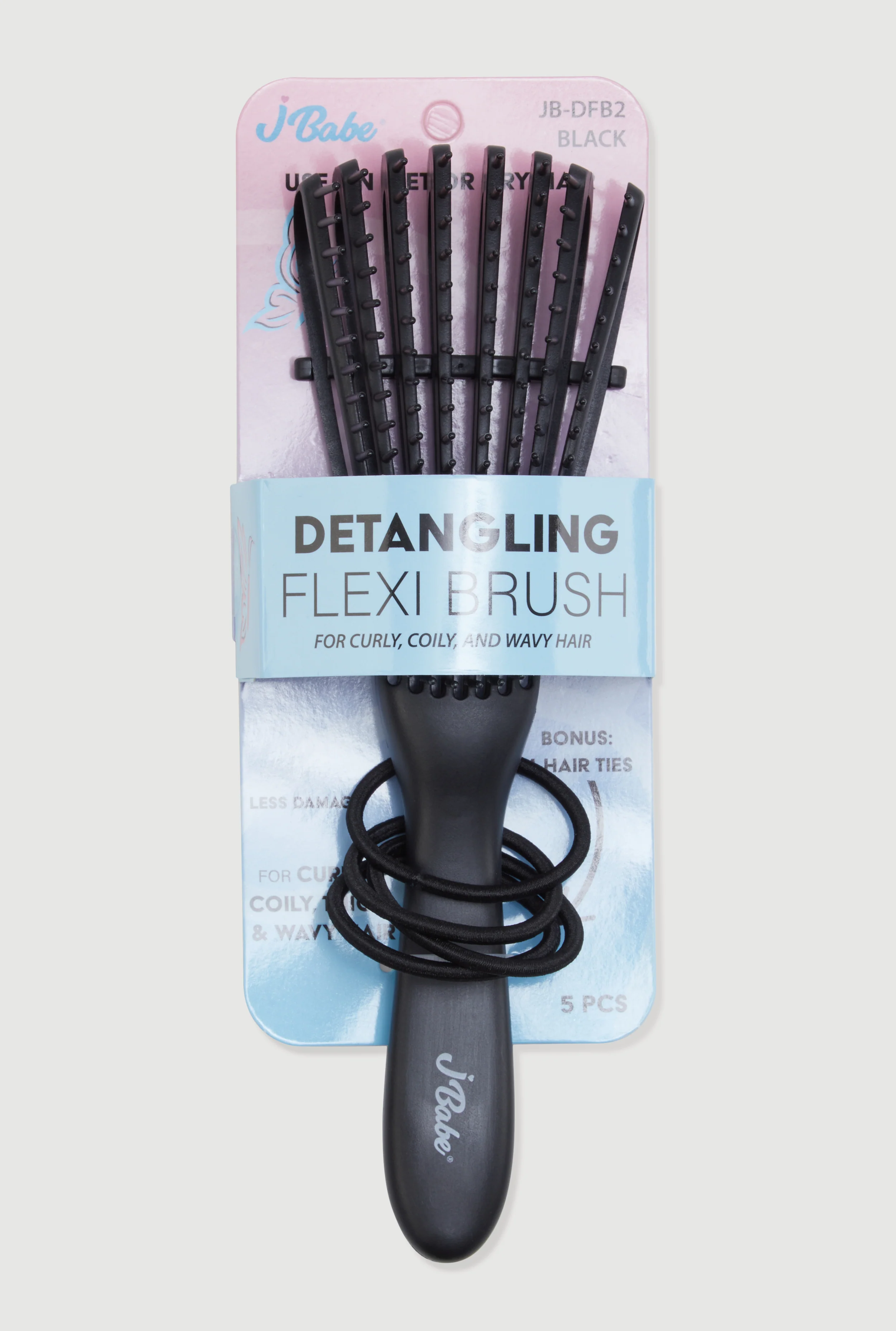Detangling Flexi Brush with Hair Ties