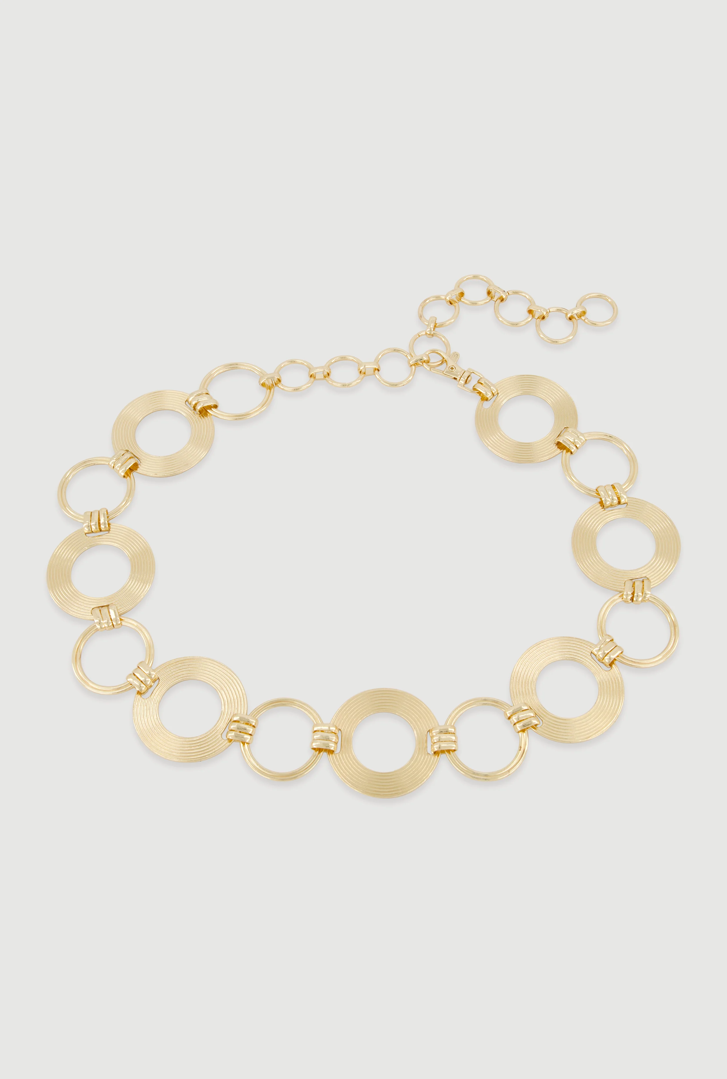 Metallic Circle Chain Belt