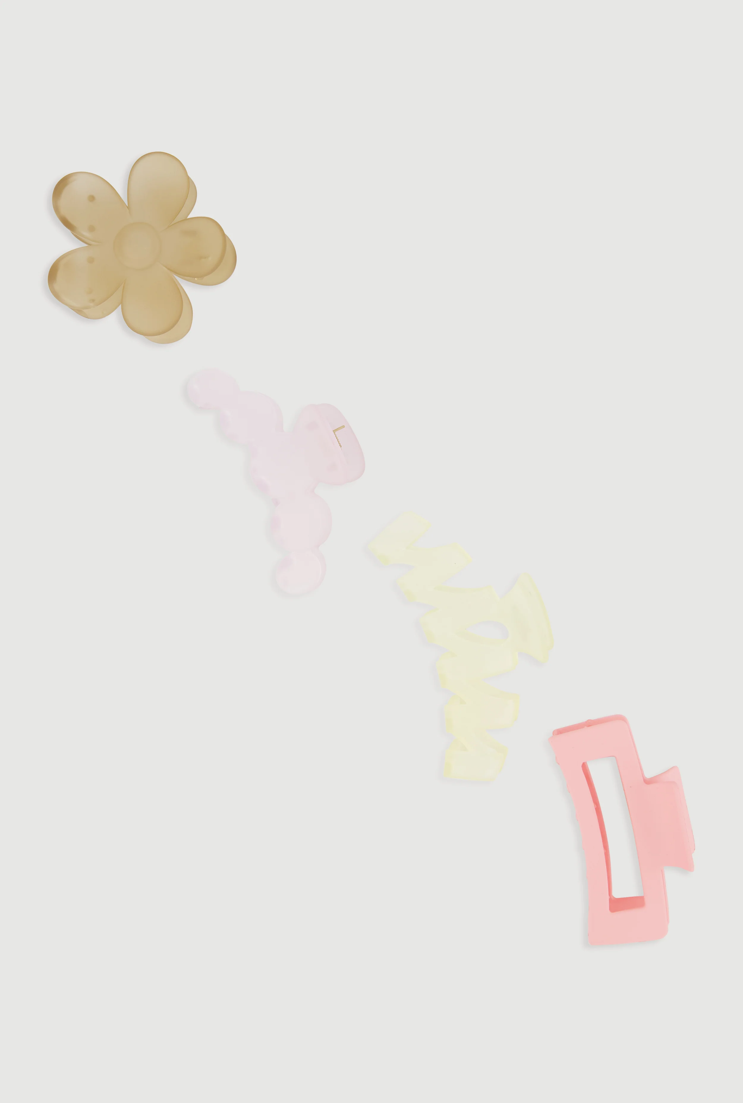 Assorted Hair Claw Clips Set of 4