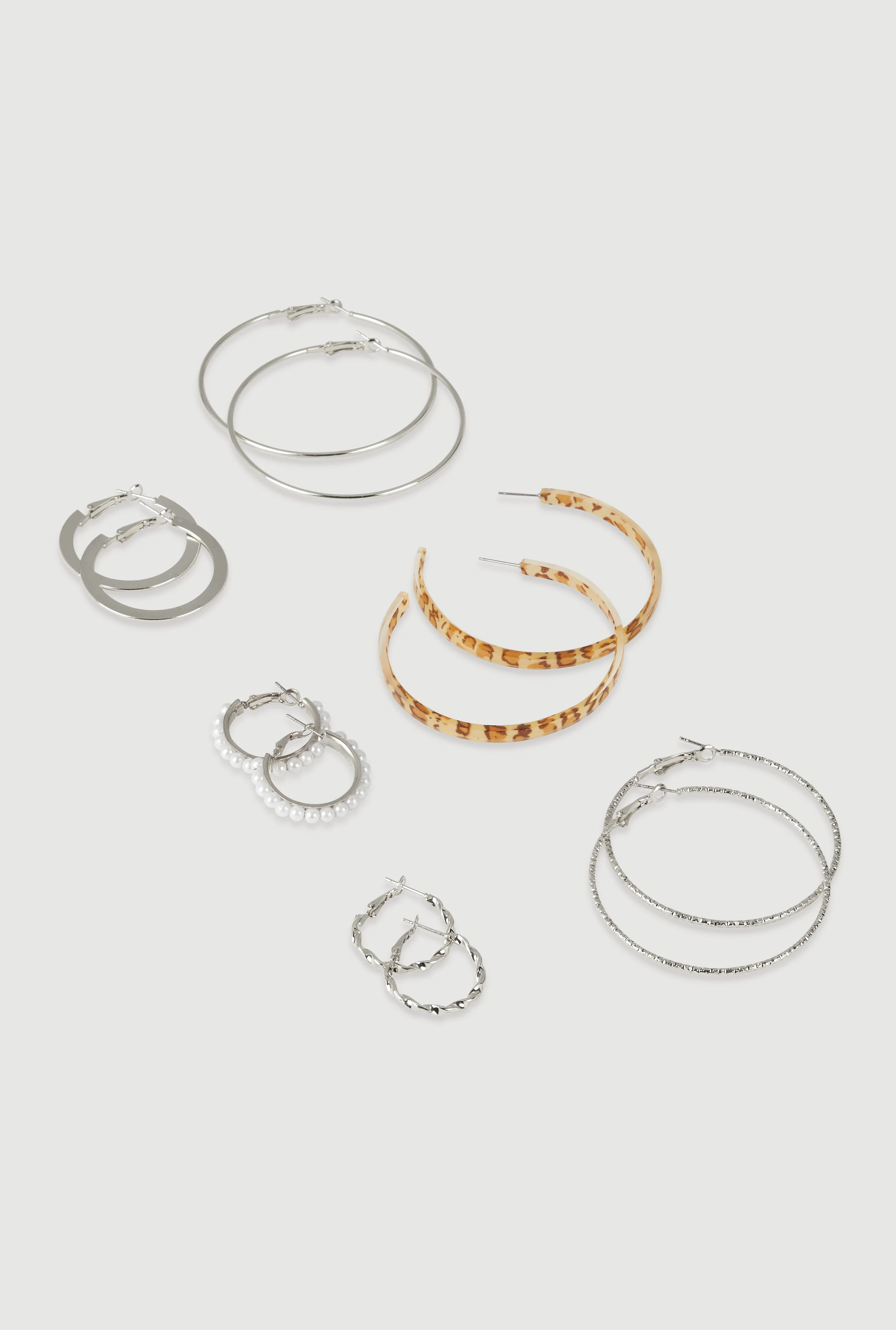 Assorted Hoop Earrings Set of 6