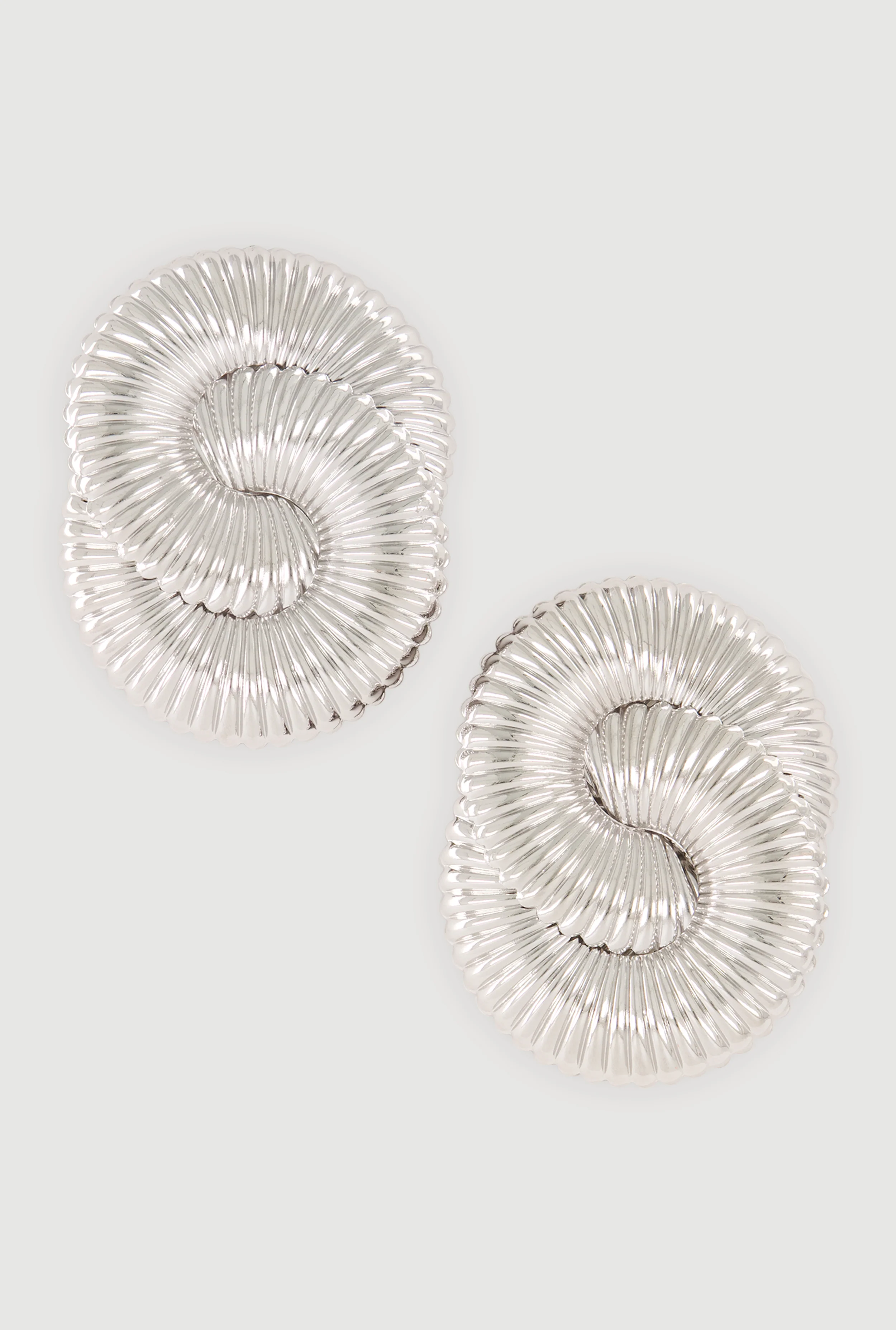 Intertwined Circle Sculptural Drop Earrings