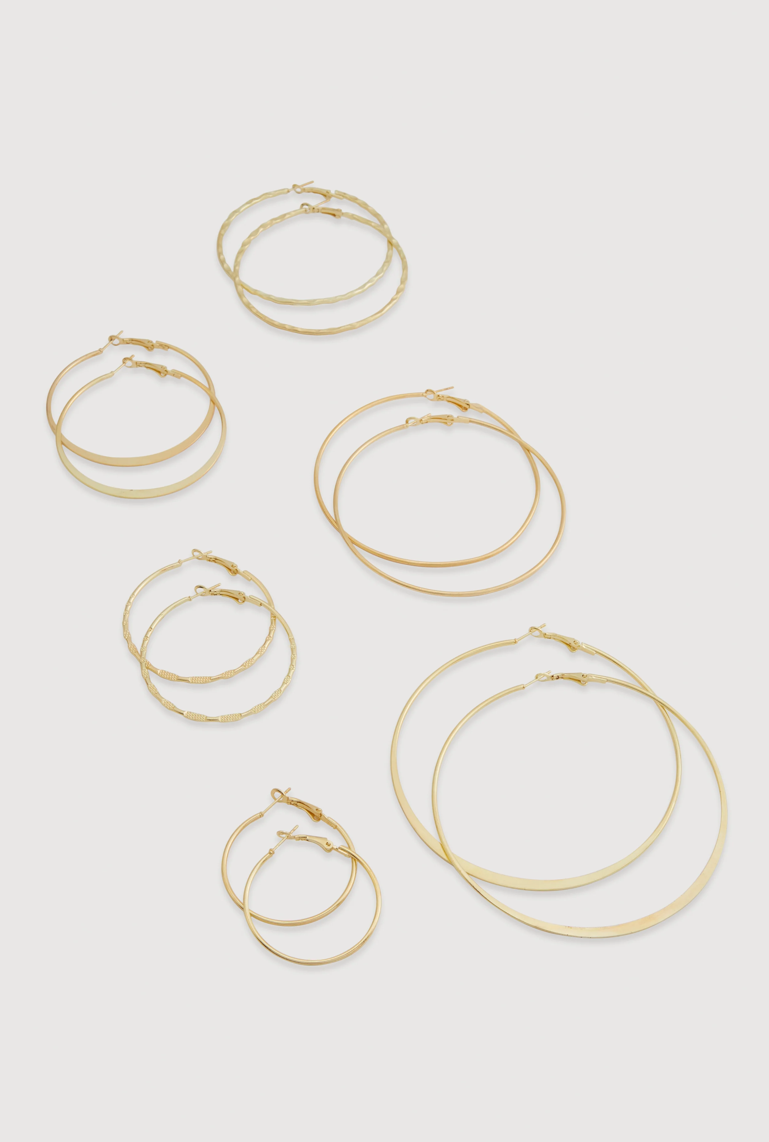 Hoop Earrings Set of 6
