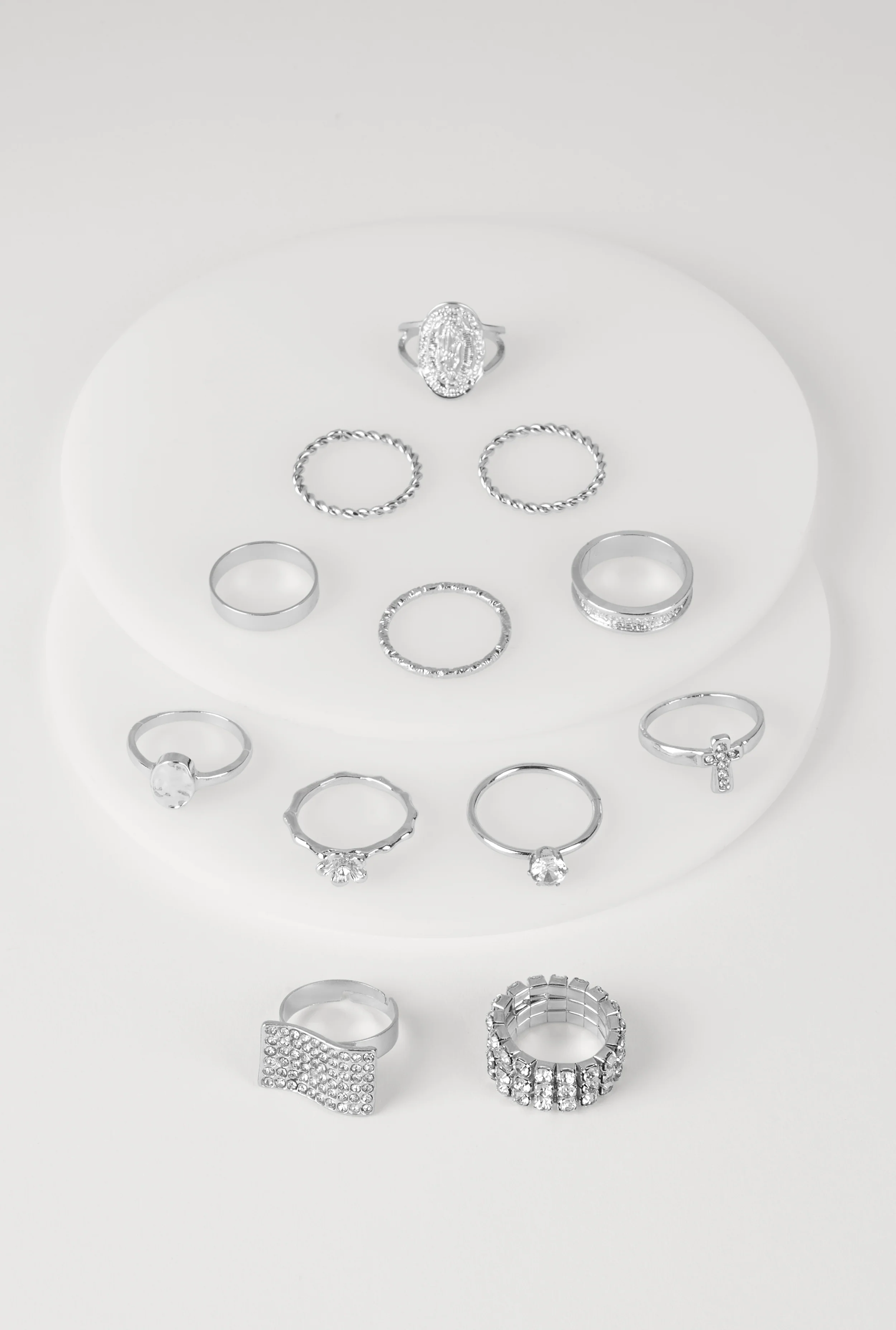 Assorted Cubic Zirconia Rings Set of 12
