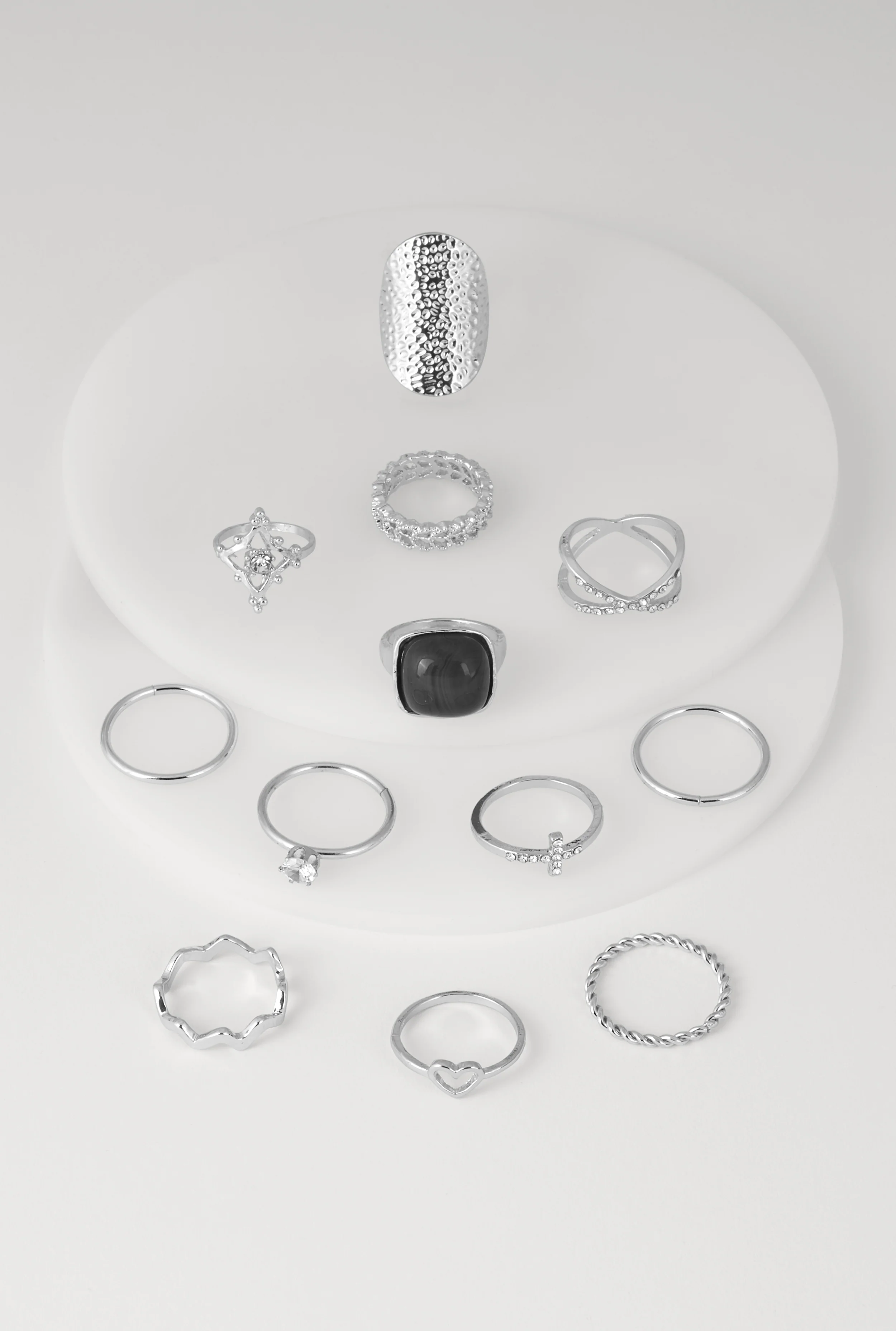 Cubic Zirconia Assorted Rings Set of 12