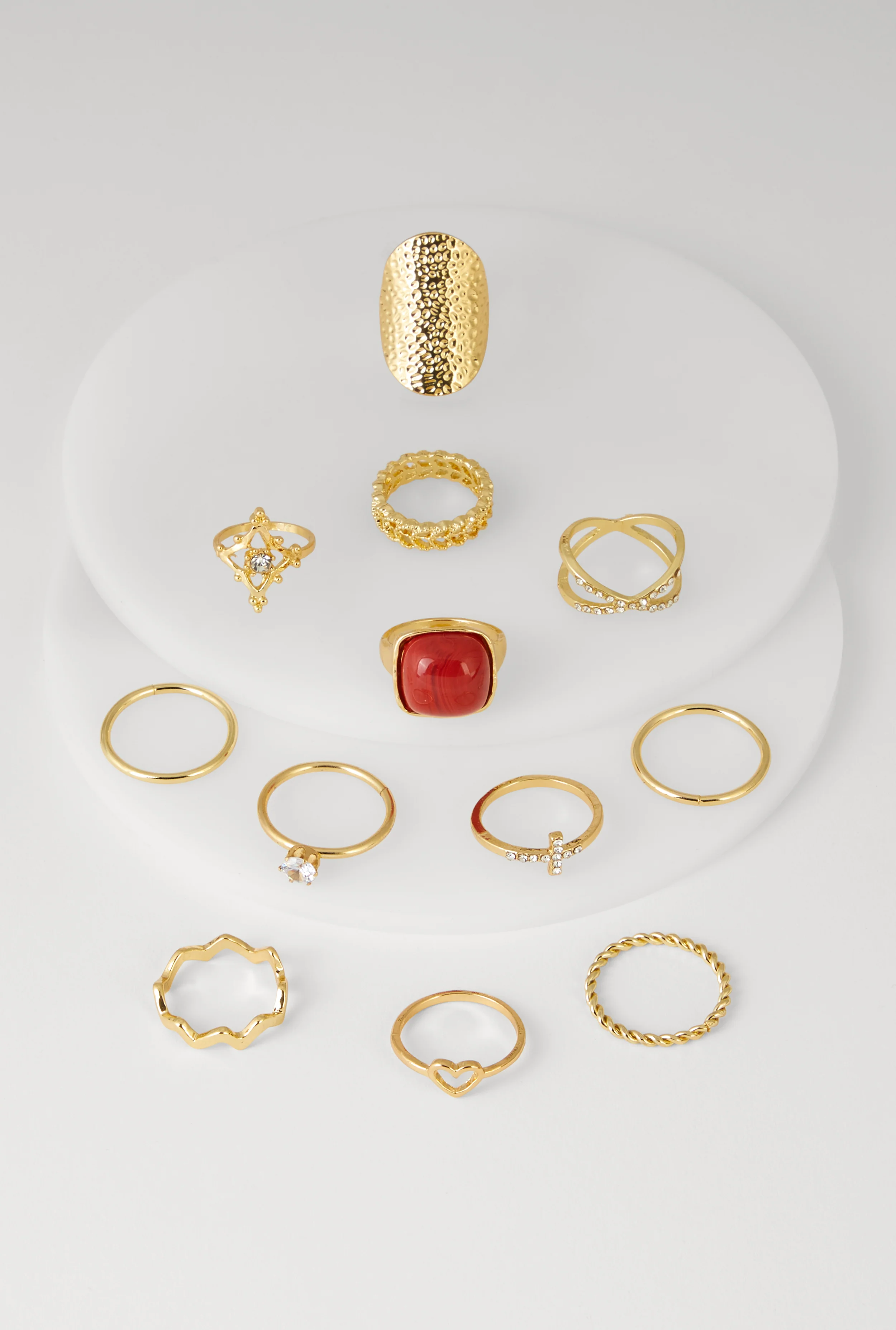 Cubic Zirconia Assorted Rings Set of 12