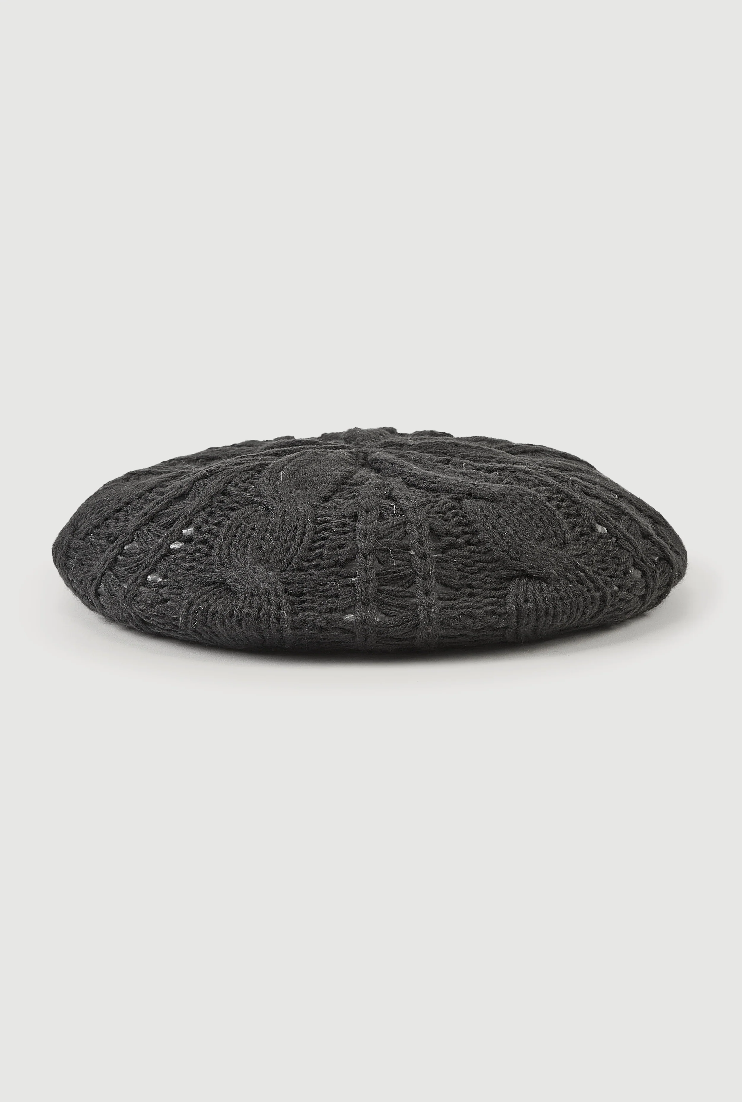 Cable Knit Crochet Beret