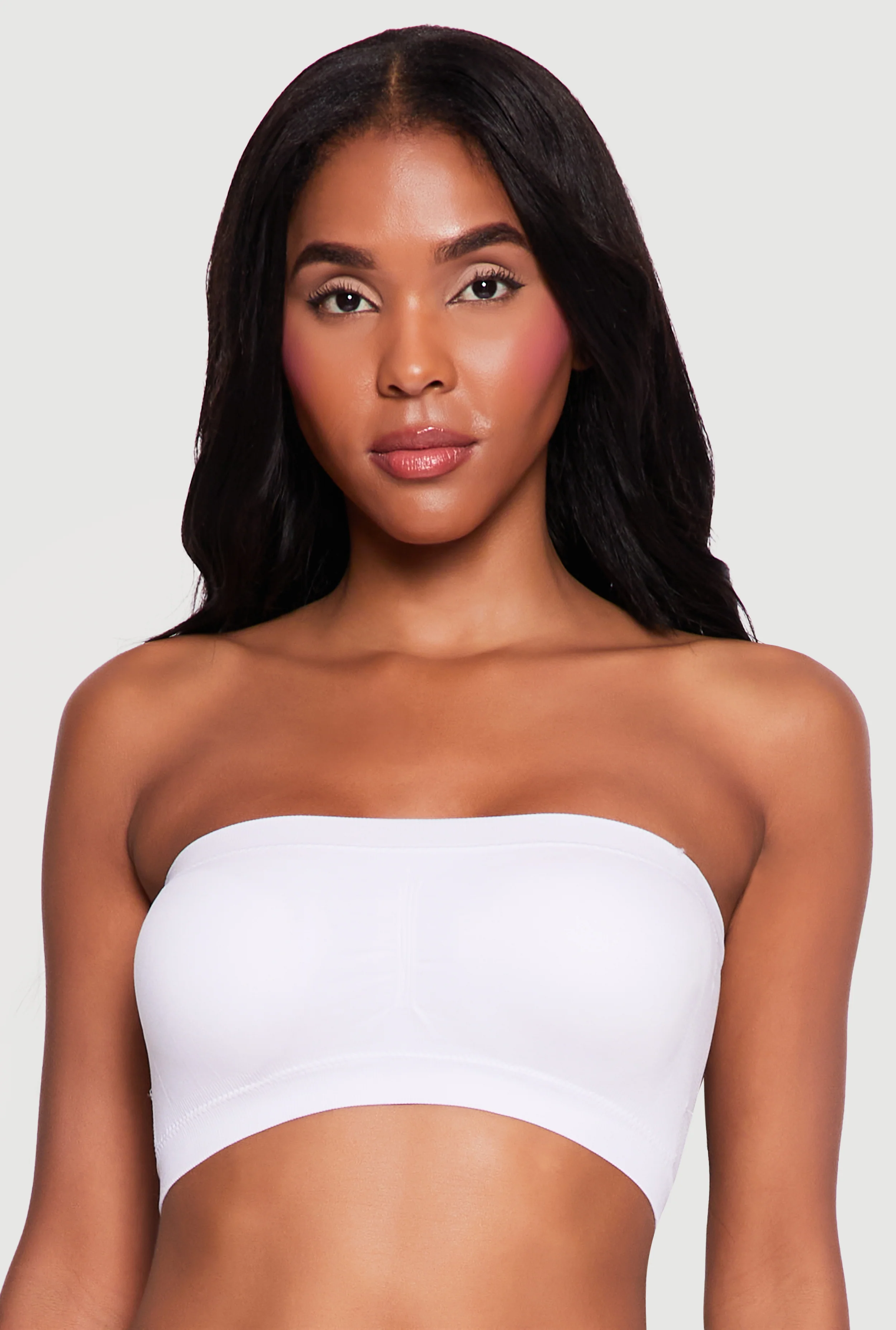 Seamless Ruched Front Bandeau Bra