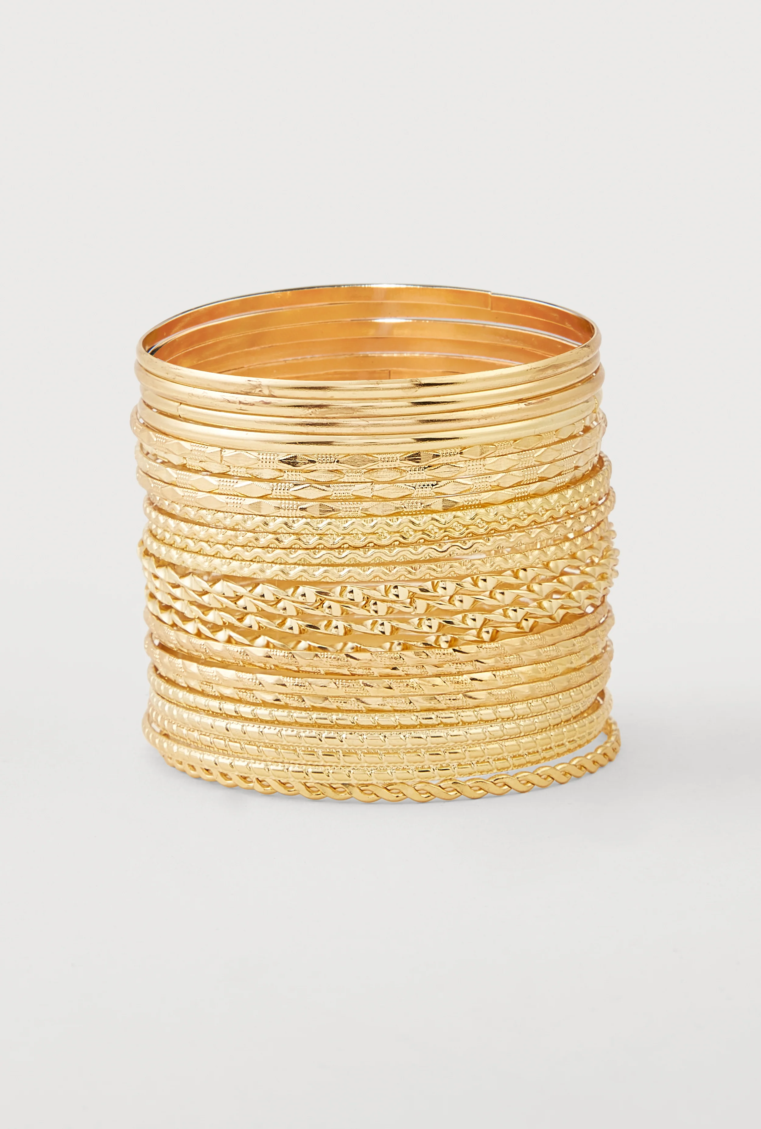 Assorted Metallic Bangles Set of 25