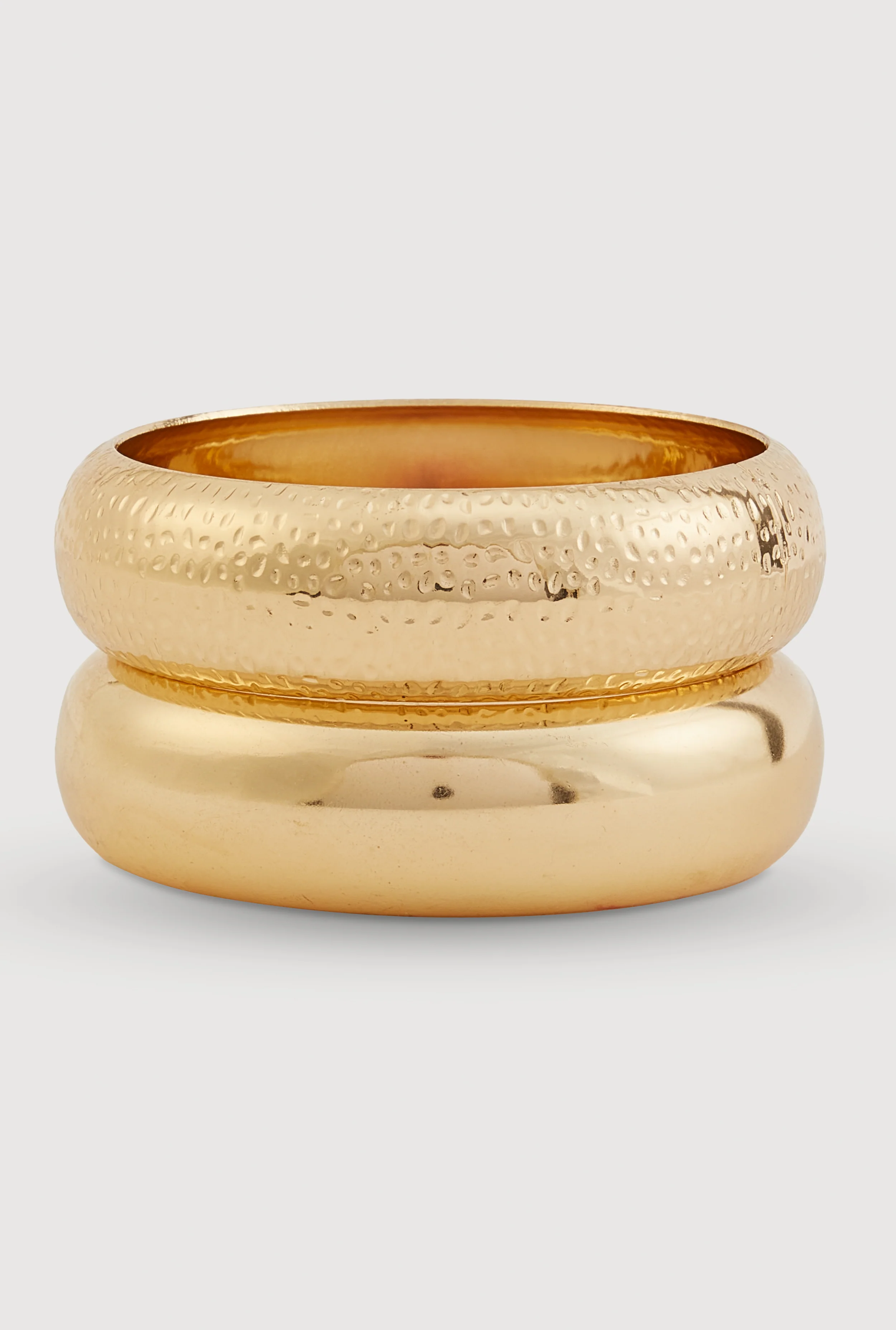 Chunky Metallic Bangles Set of 2