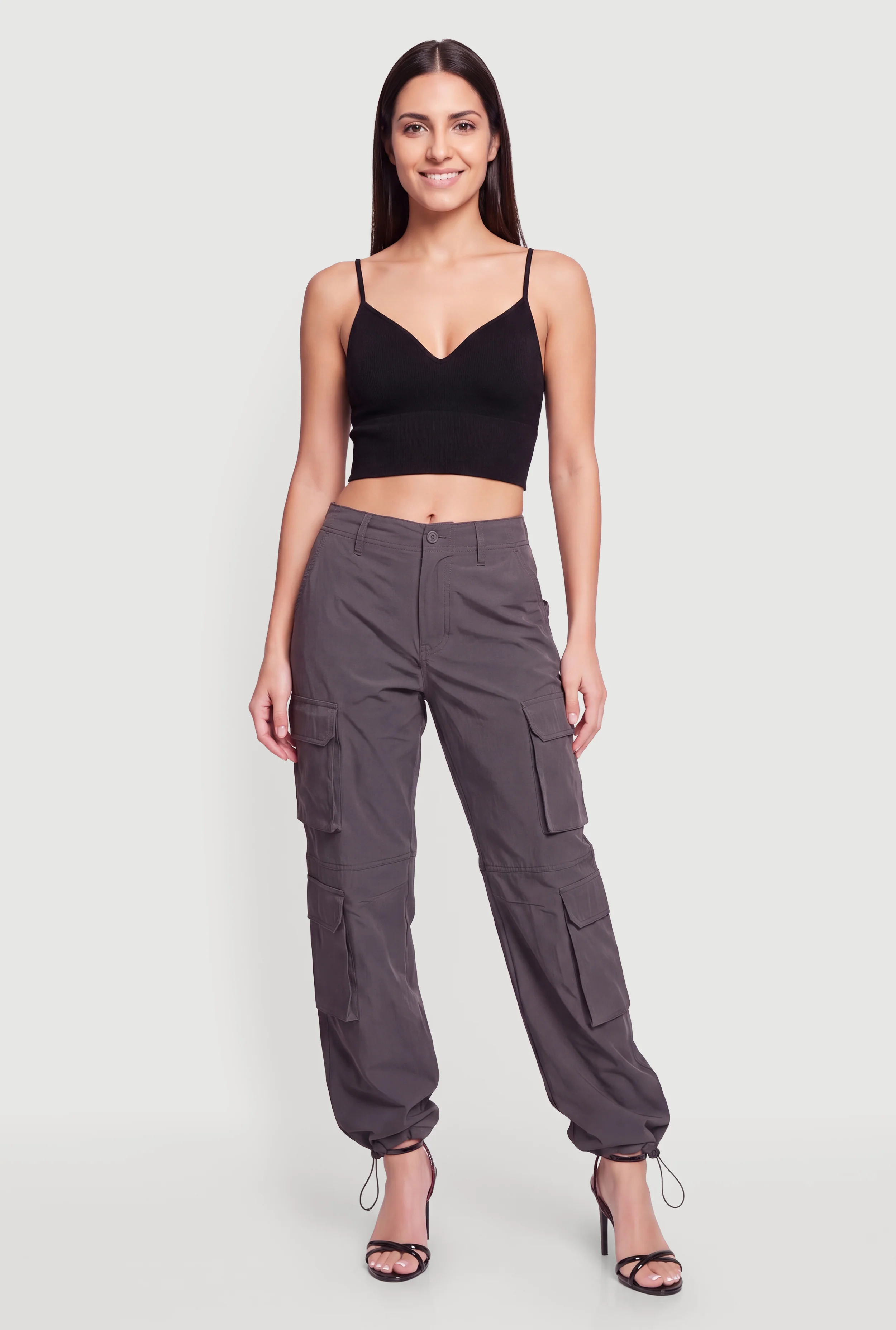 Seamless V-Neck Cropped Cami